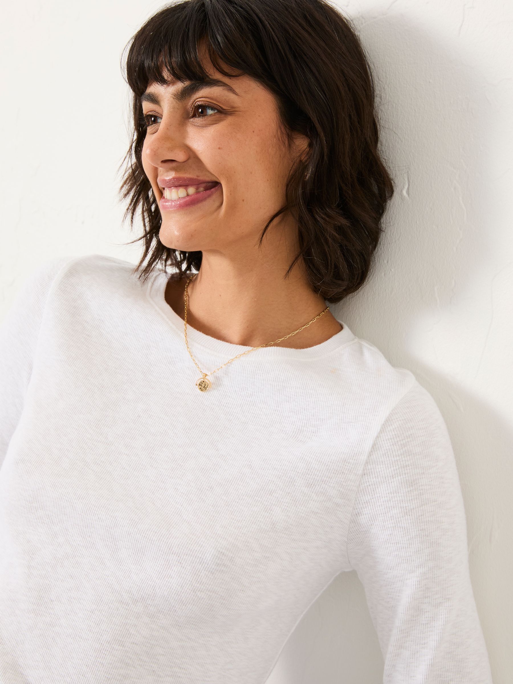 V&A | FatFace Callie White Long Sleeve Top - Image 4 of 5