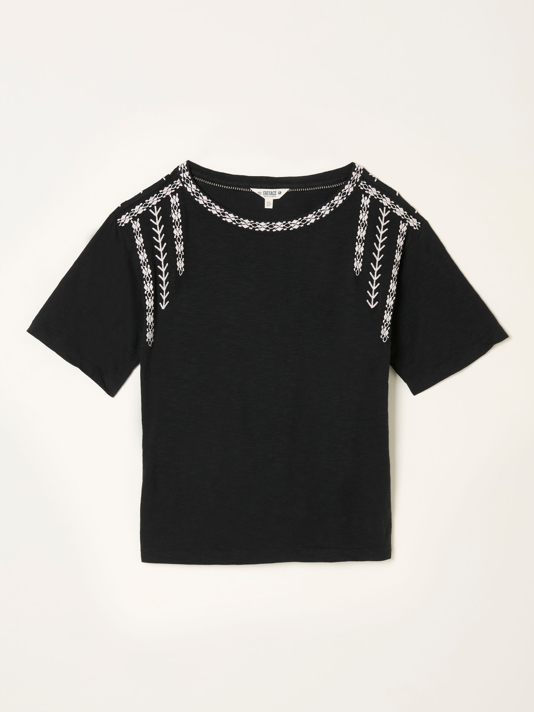 Maddie Black Embroidered T Shirt - Image 5 of 5
