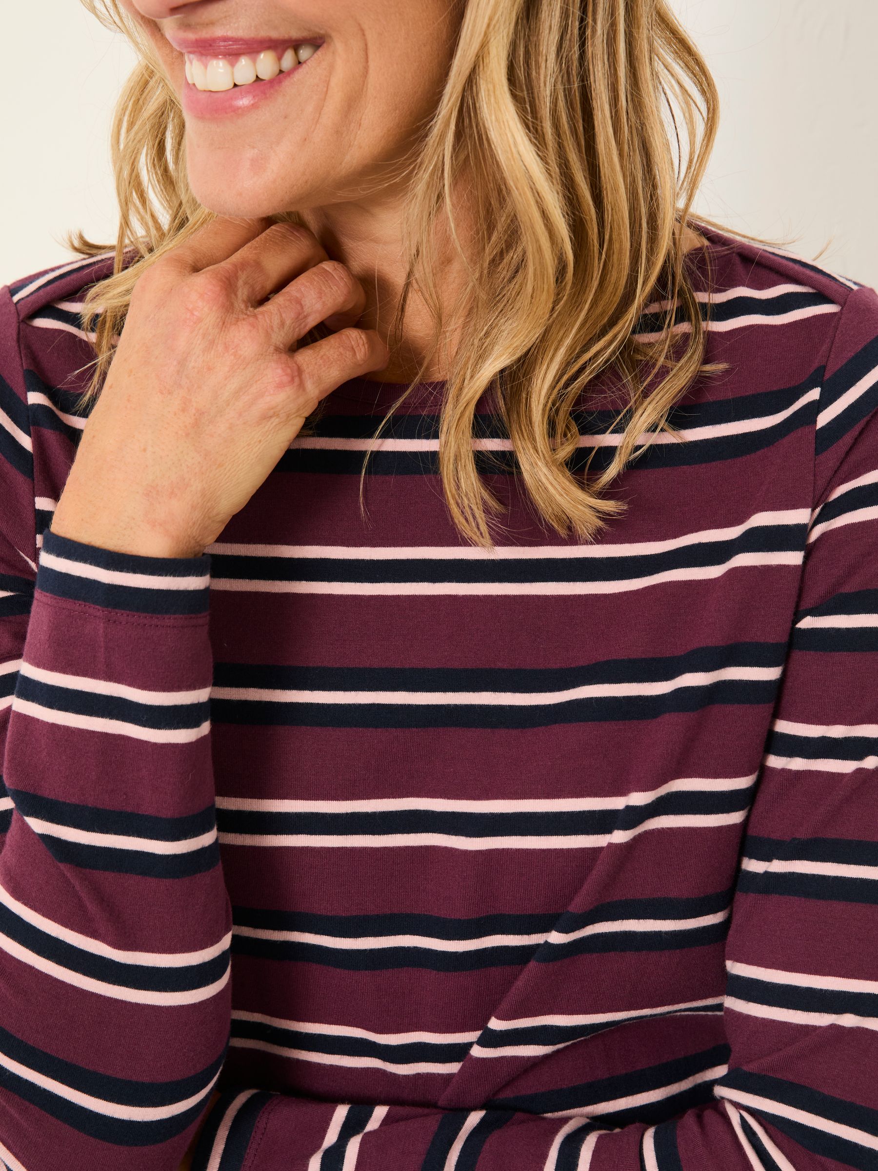 Breton Purple Stripe T Shirt - Image 4 of 5