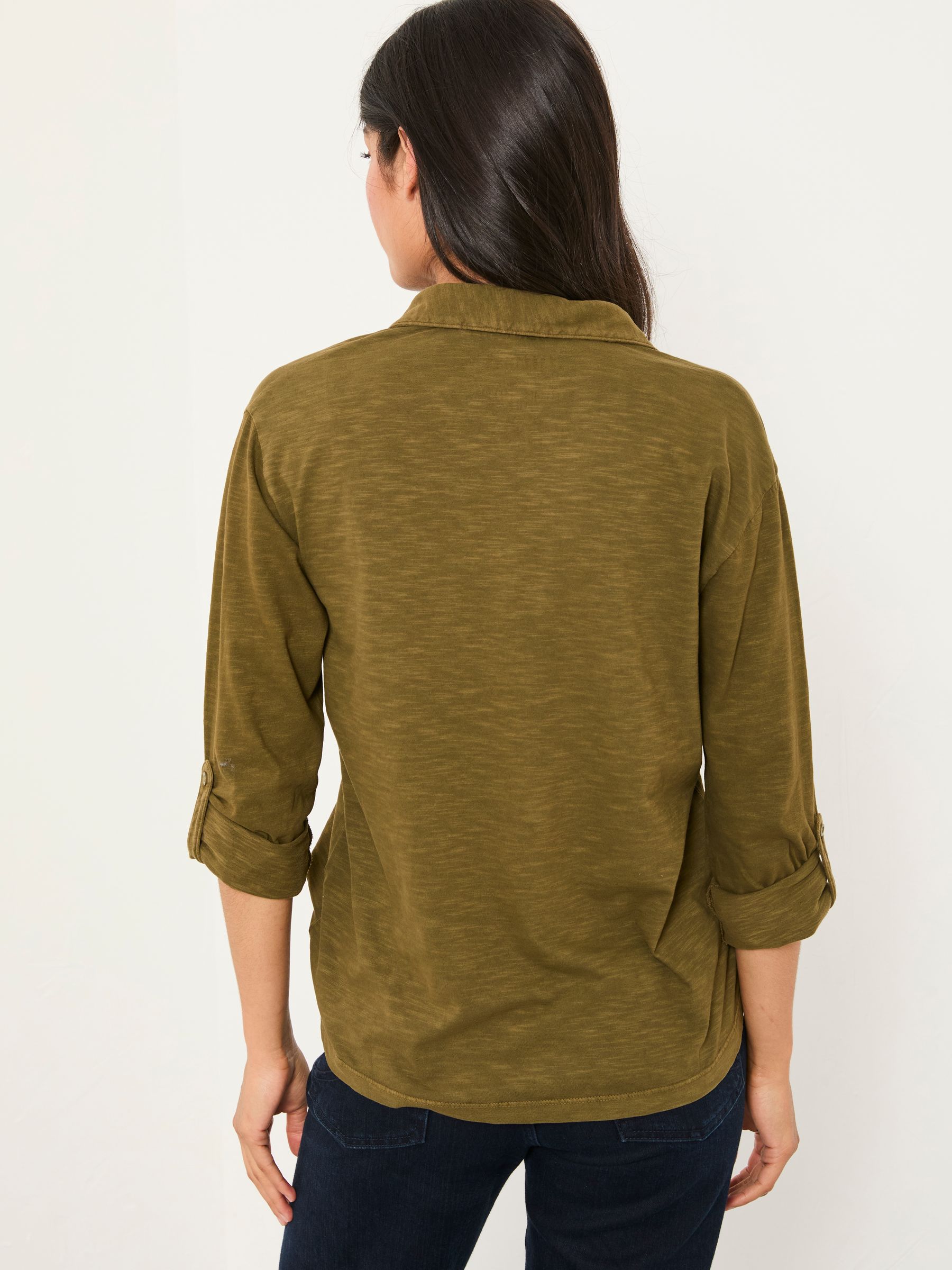 Paige Olive Green Jersey Shirt - Image 2 of 5
