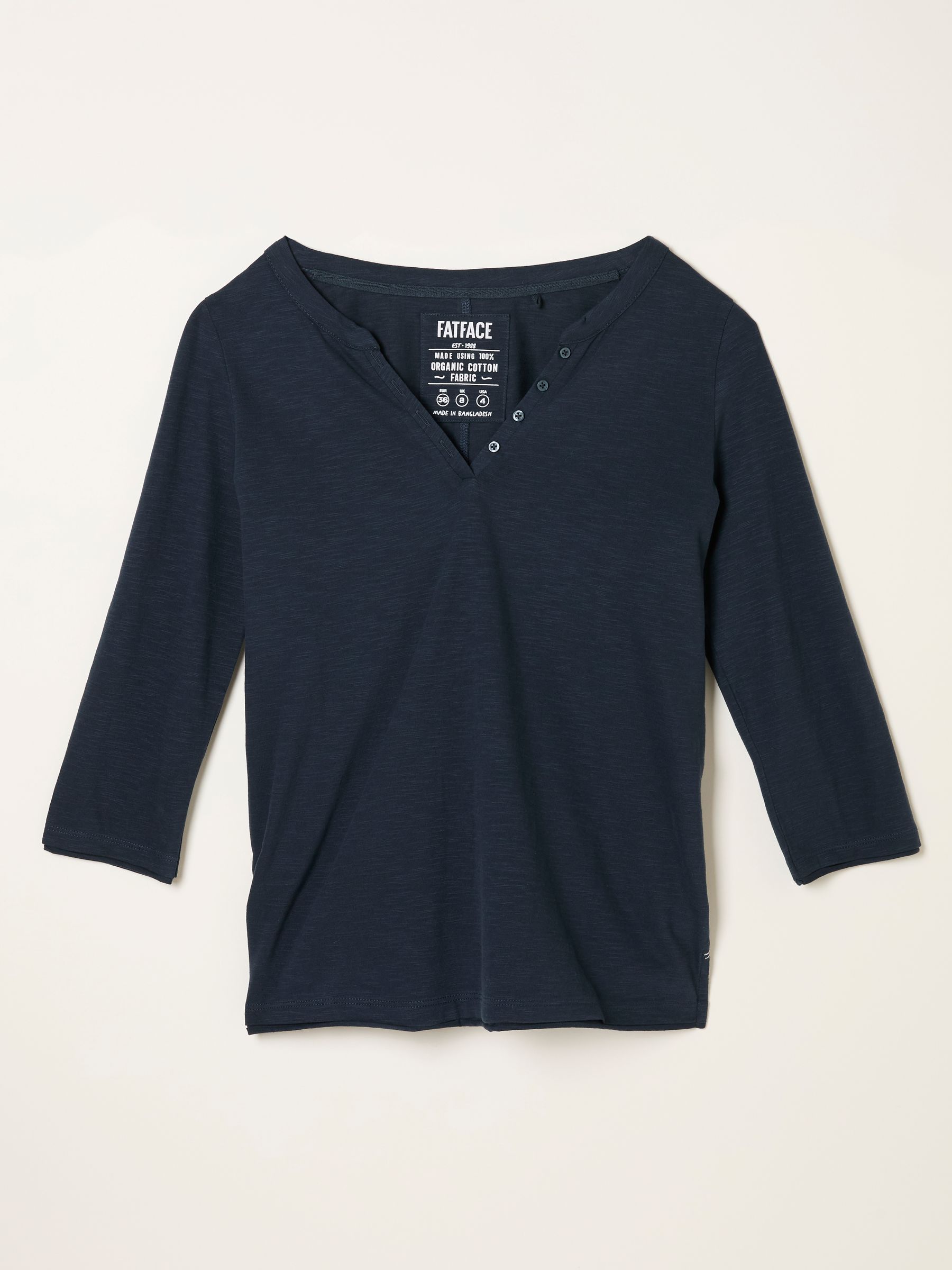 Aster Navy 3/4 Sleeve T Shirt - Image 1 of 1