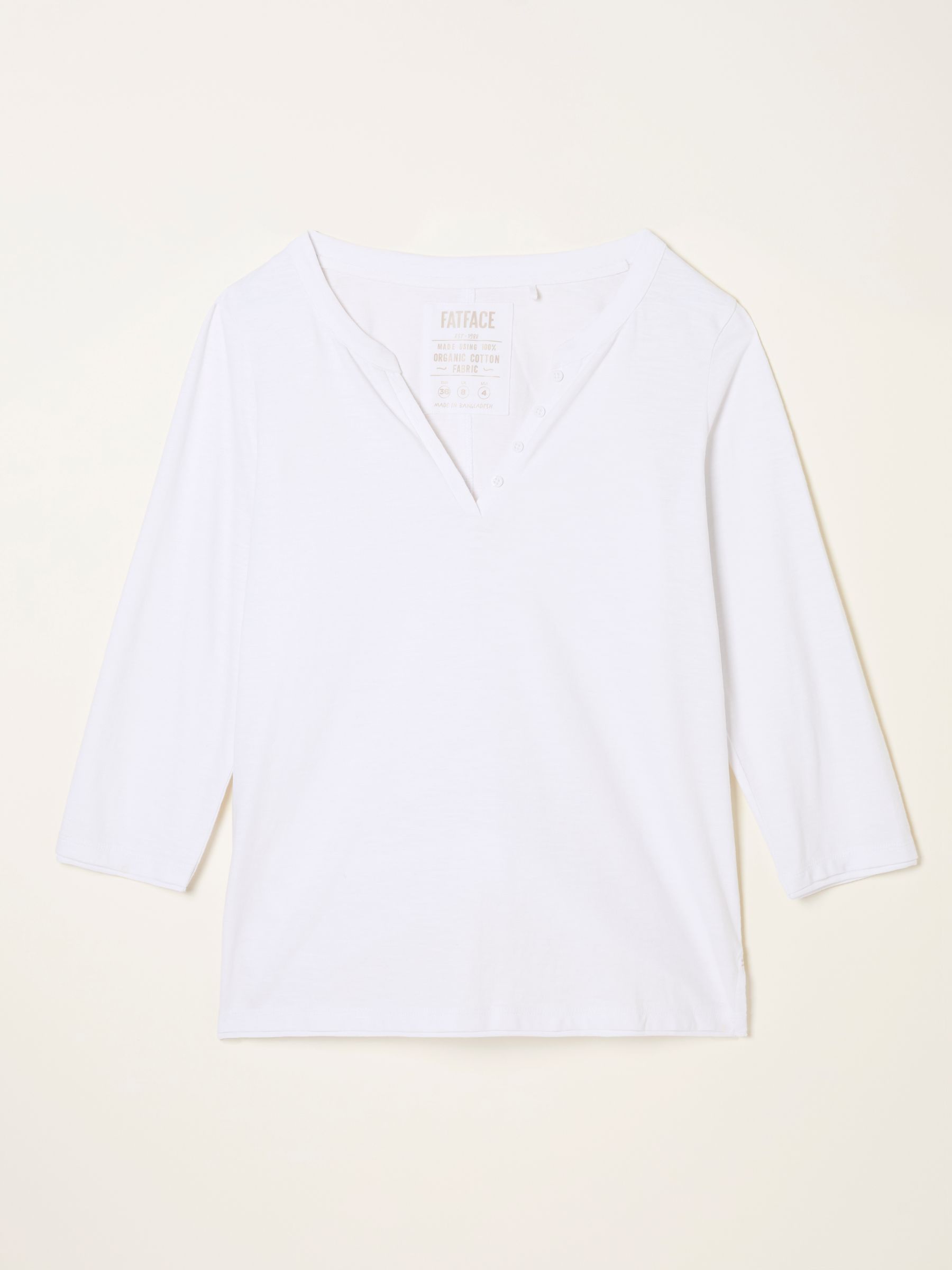 Aster White 3/4 Sleeve T Shirt - Image 1 of 1