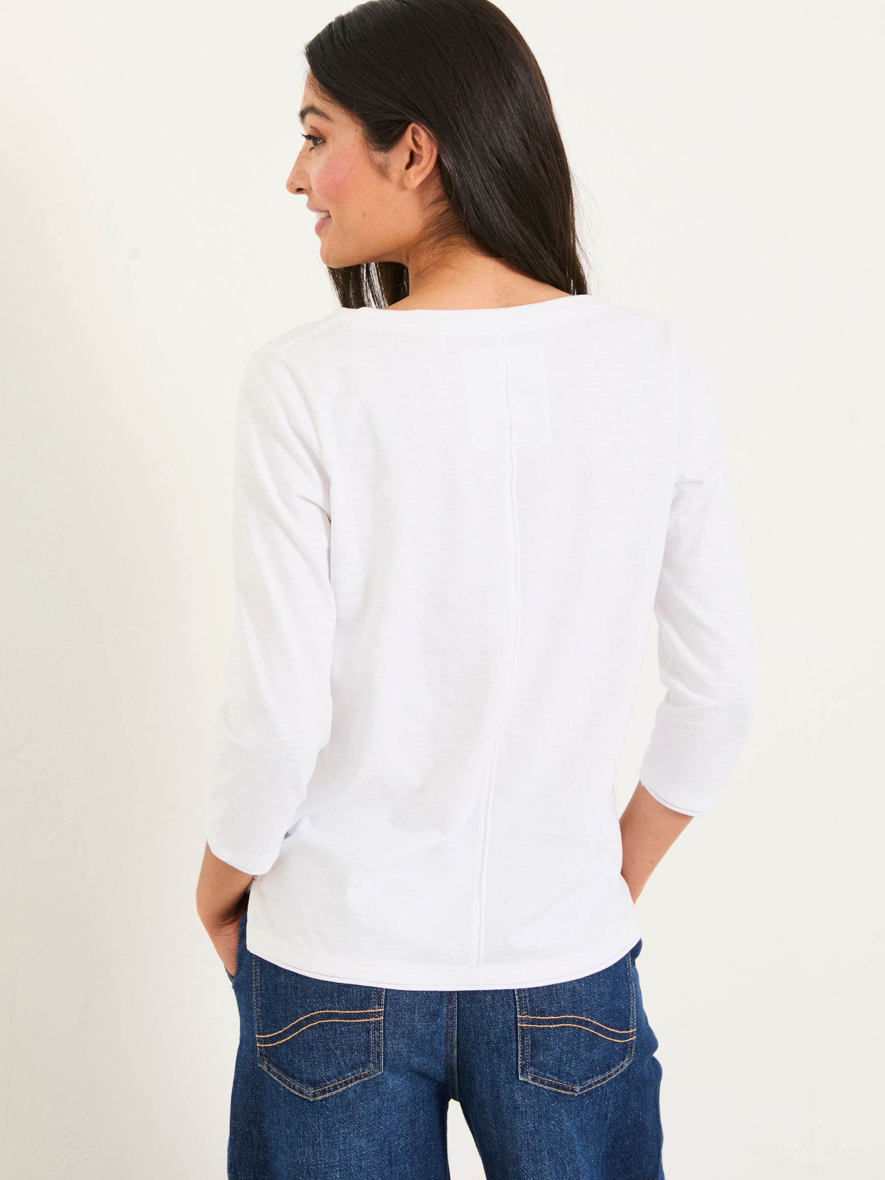 Aster White 3/4 Sleeve T Shirt - Image 2 of 5 Aster White 3/4 Sleeve T Shirt - Image 2 of 5