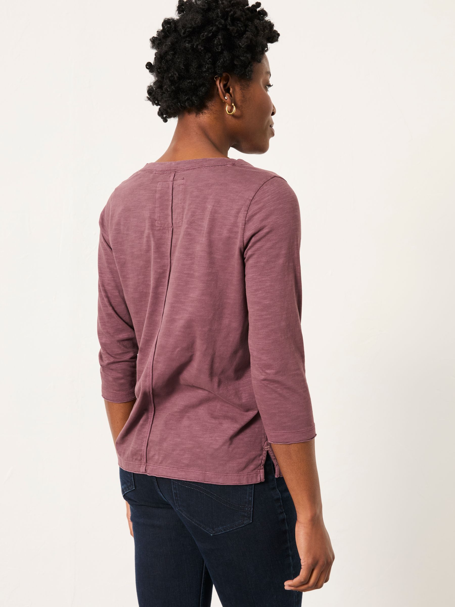 Aster Dusky Purple 3/4 Sleeve T Shirt - Image 2 of 4