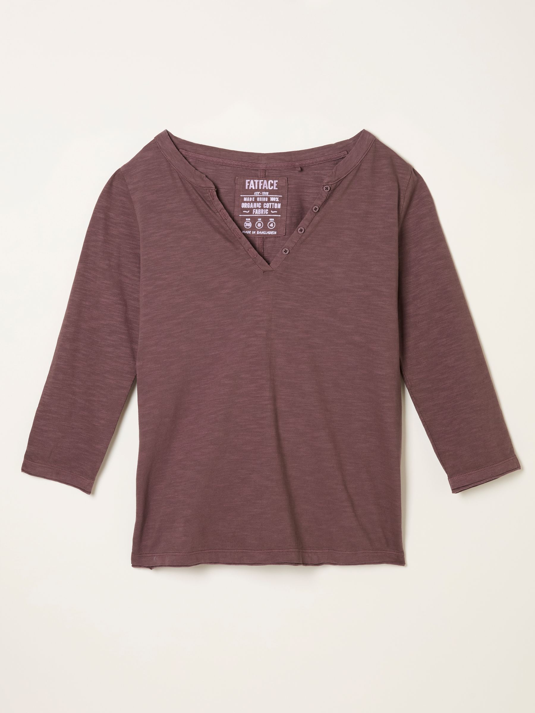 Aster Dusky Purple 3/4 Sleeve T Shirt - Image 4 of 4