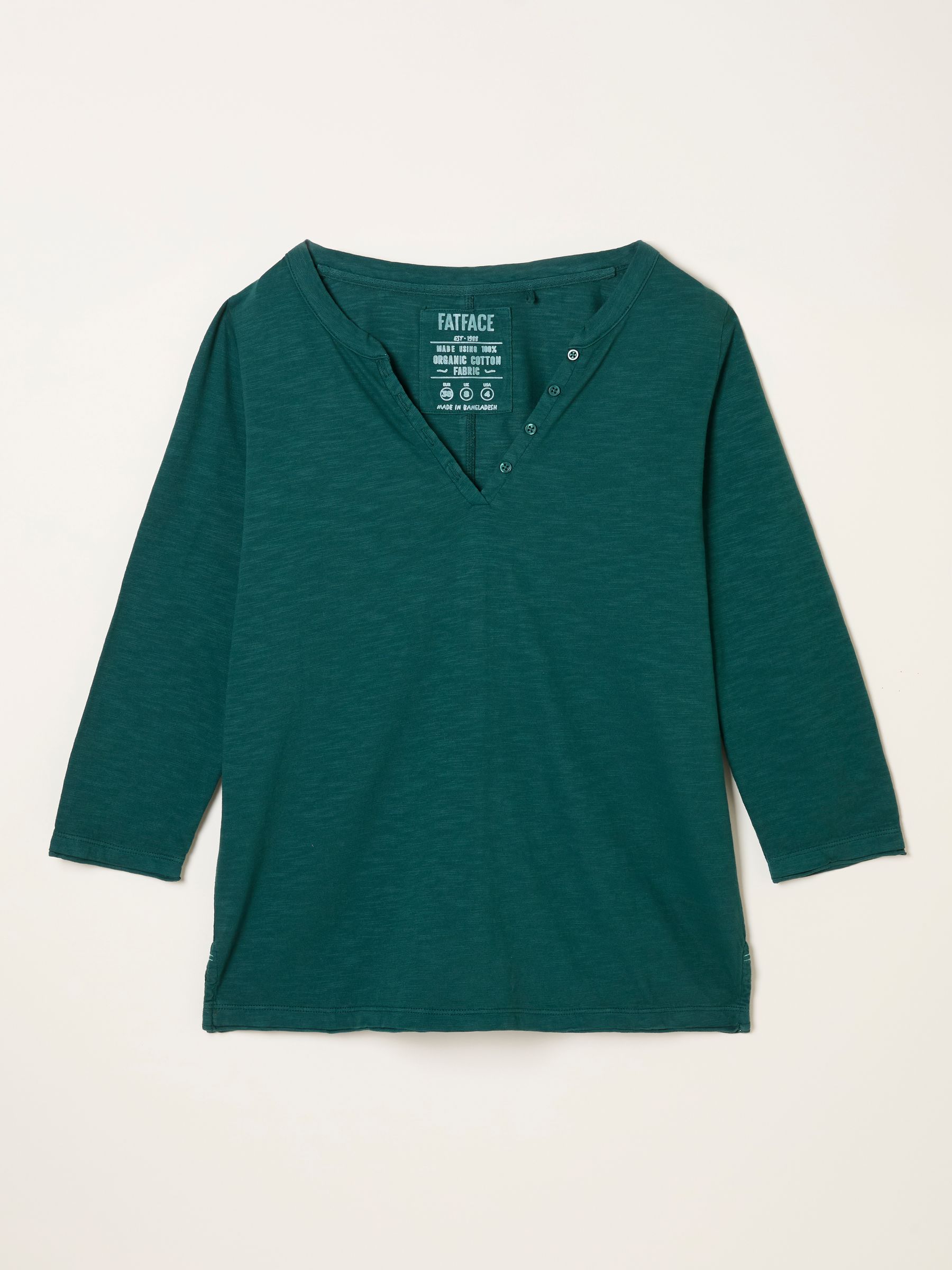 Aster Teal Blue 3/4 Sleeve T Shirt - Image 1 of 1
