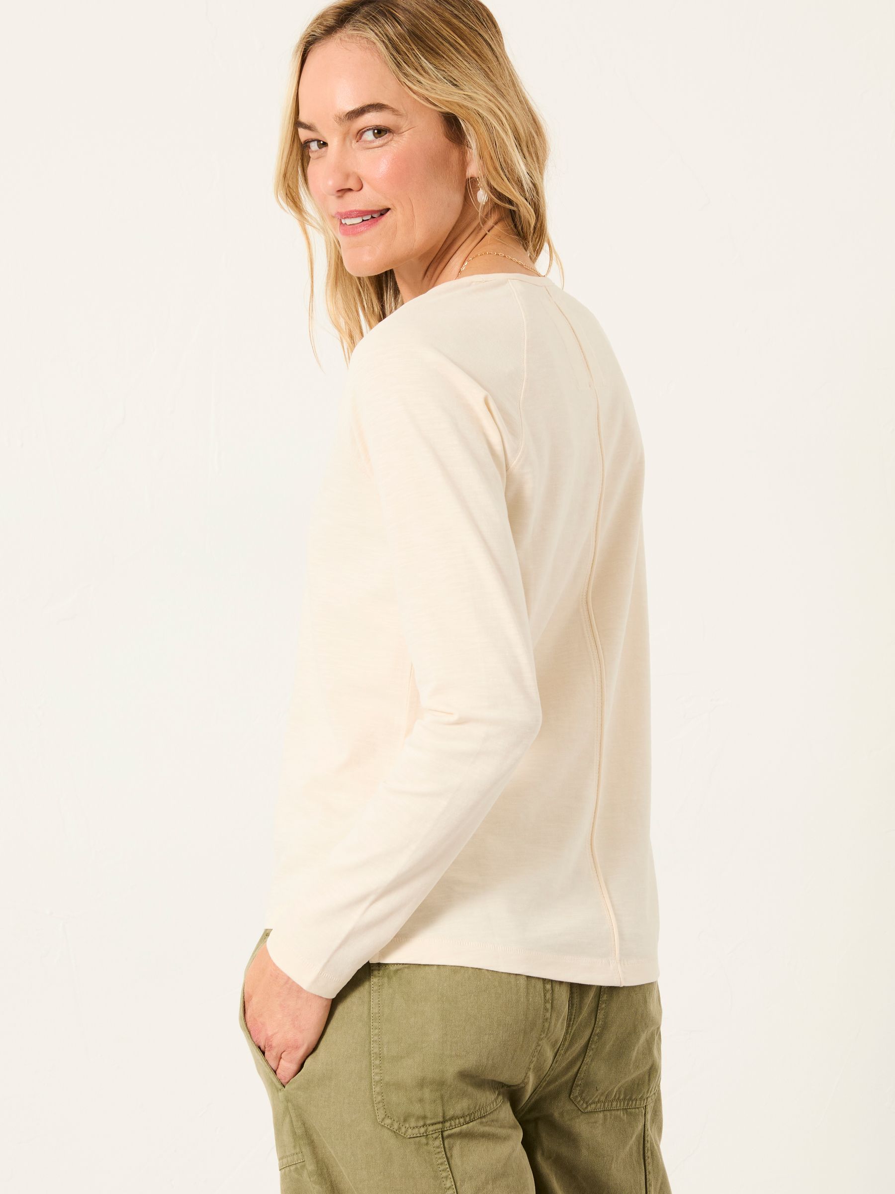 Ava Ecru Long Sleeve T Shirt - Image 2 of 6