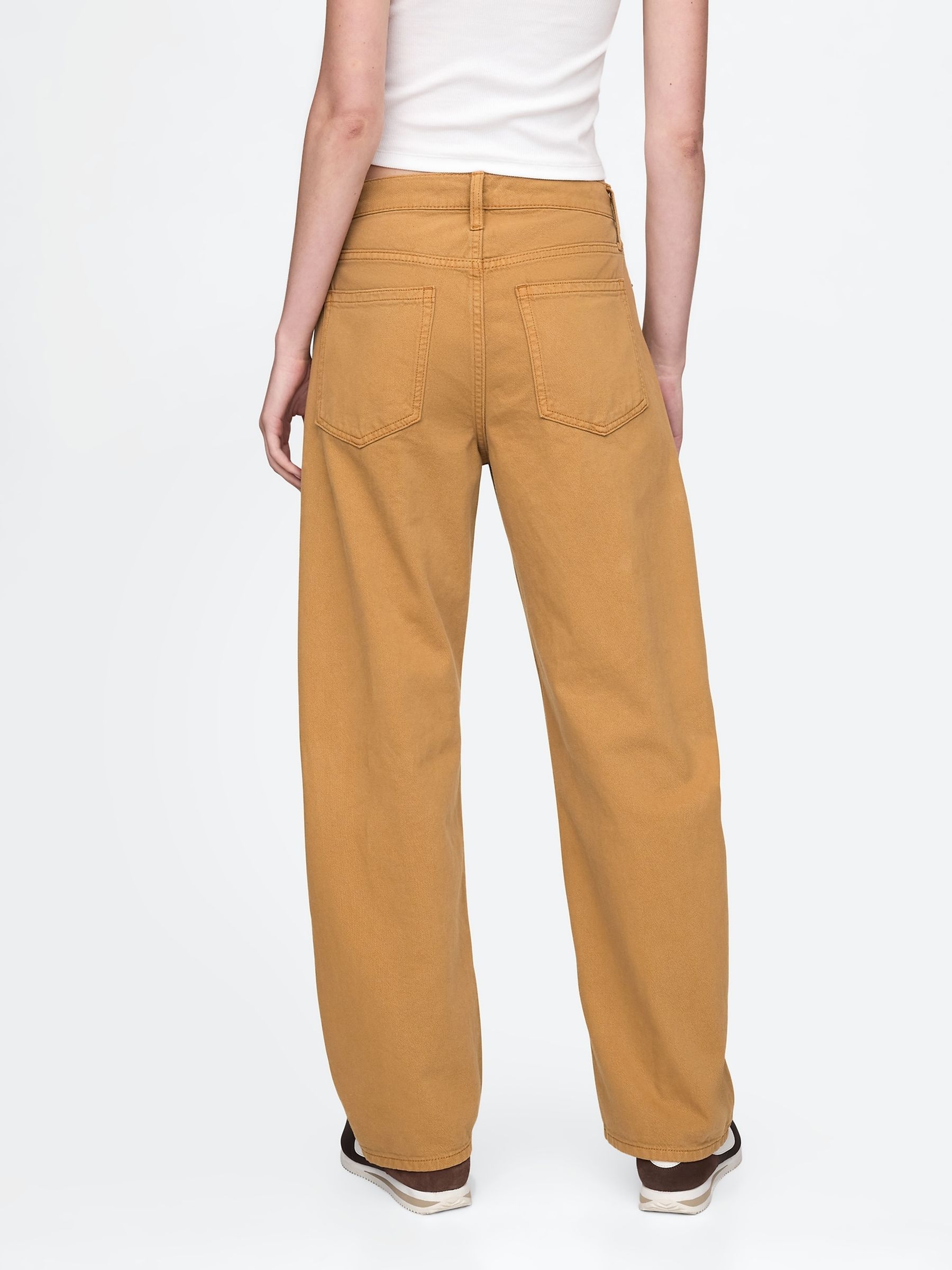 Brown High Waisted Barrel Jeans - Image 2 of 8
