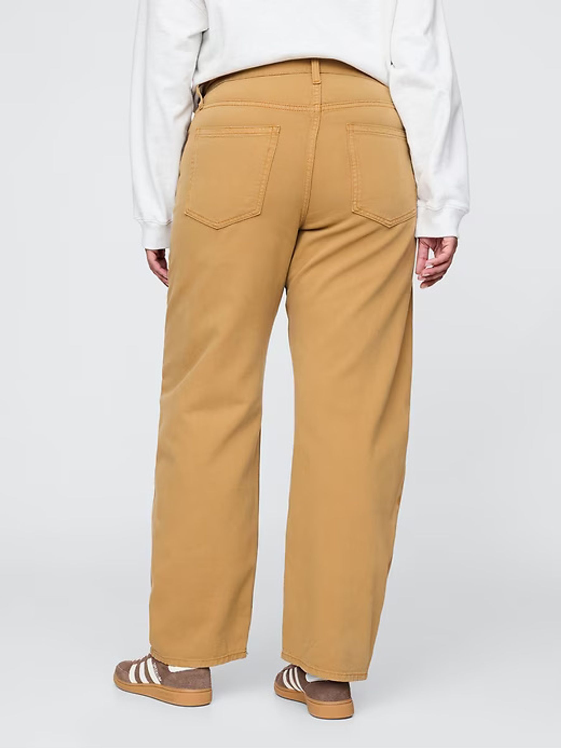 Brown High Waisted Barrel Jeans - Image 6 of 8