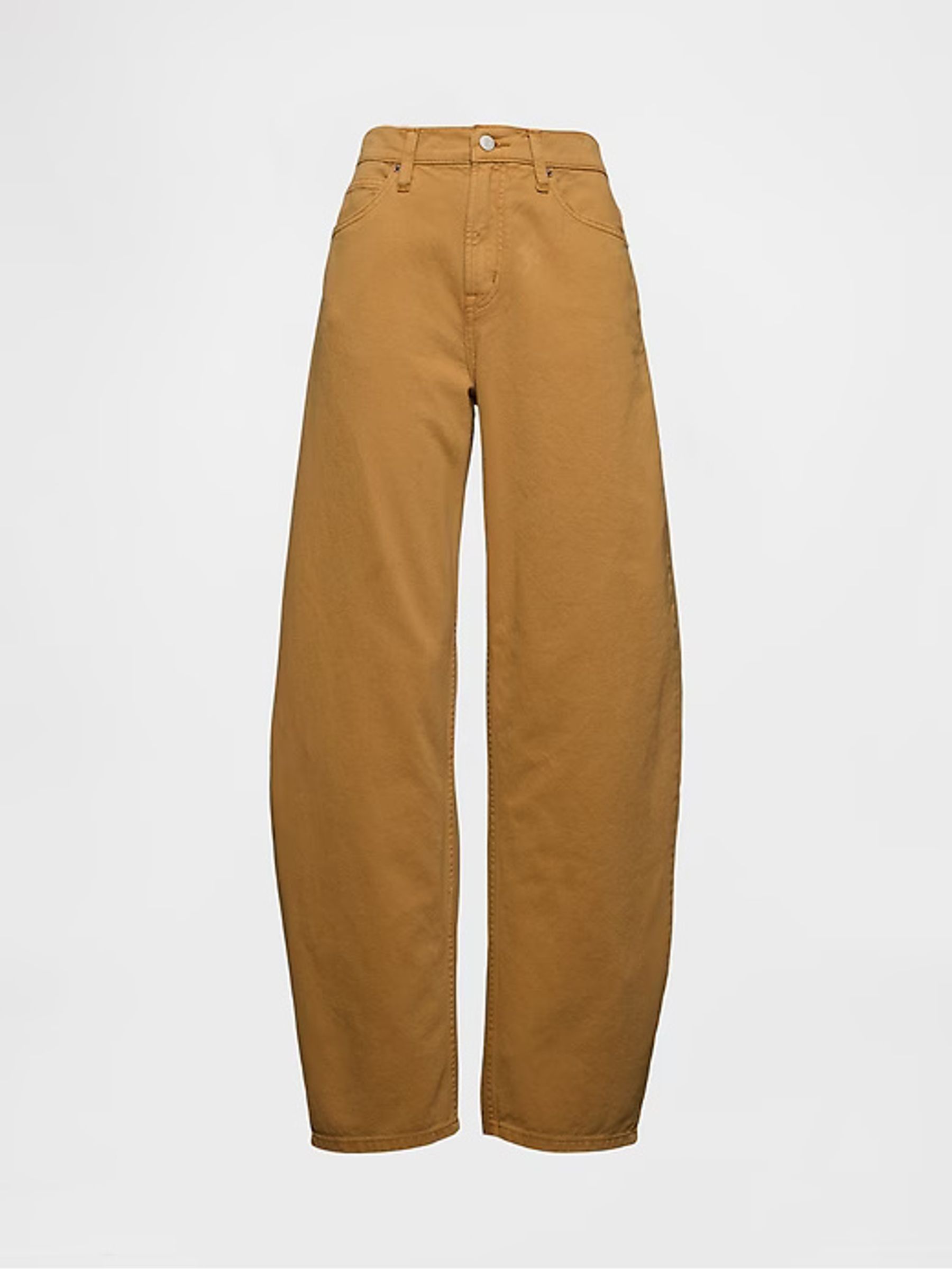 Brown High Waisted Barrel Jeans - Image 7 of 8