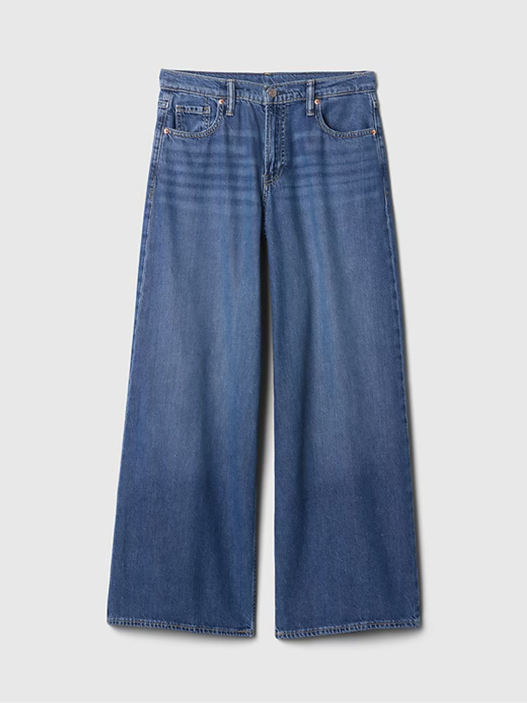 Blue Mid Rise UltraSoft Baggy Jeans - Image 7 of 8