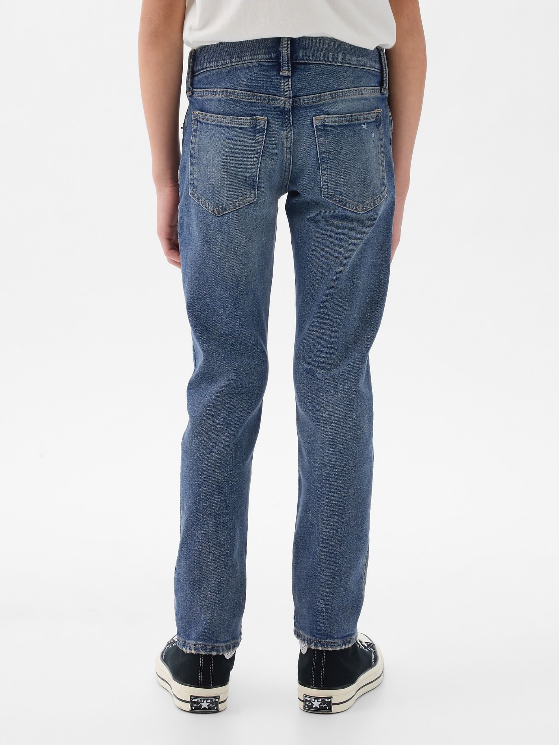 Blue Ripped Slim Fit Jeans - Image 2 of 5