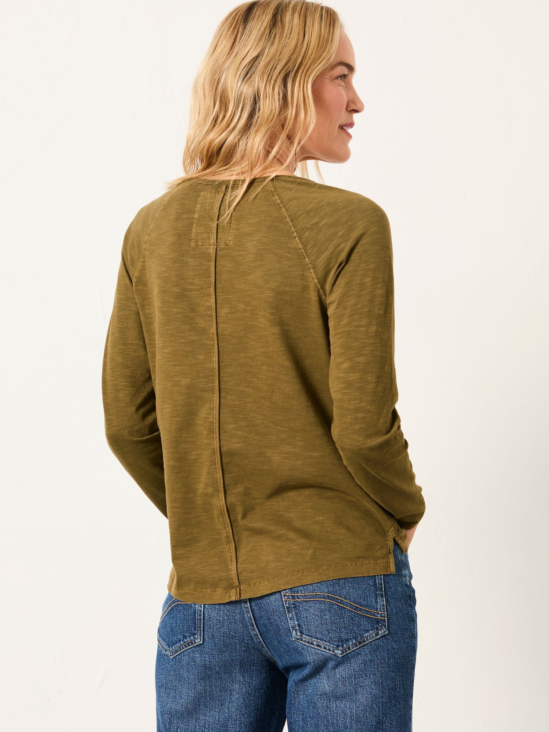 Ava Olive Green Long Sleeve T Shirt - Image 2 of 5