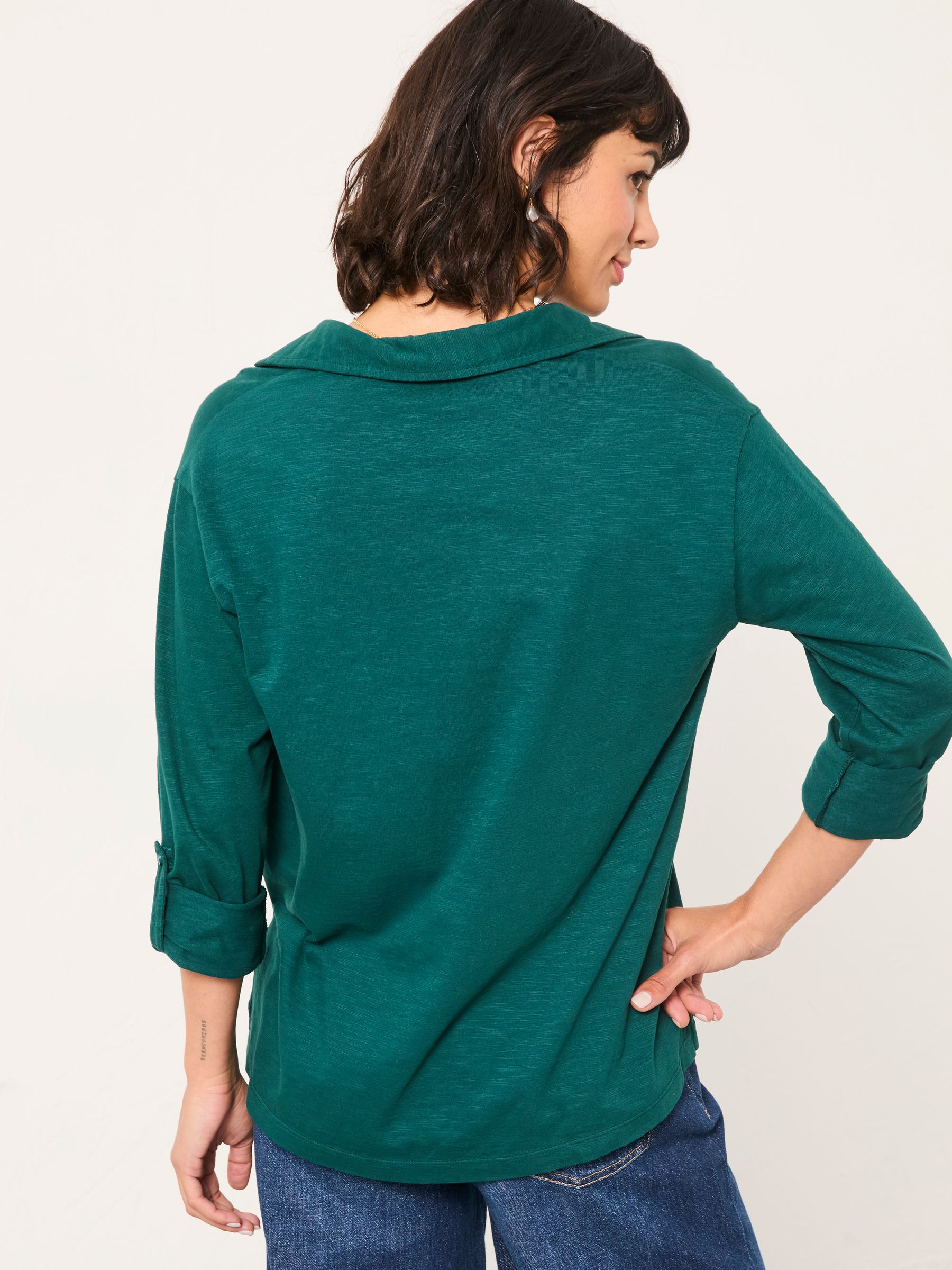 Paige Teal Blue Jersey Shirt - Image 2 of 5