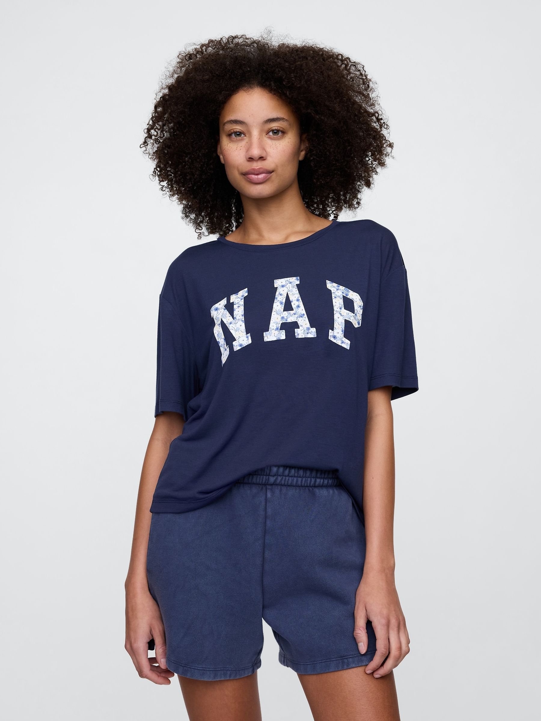 Blue Short Sleeve Pyjama T-Shirt - Image 1 of 3