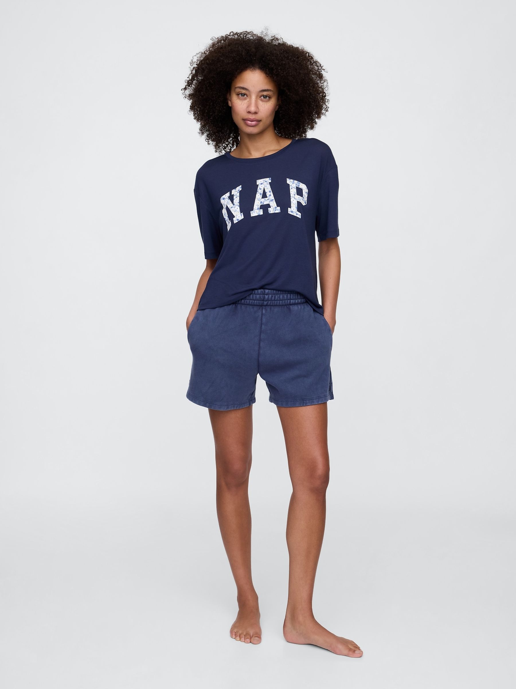 Blue Short Sleeve Pyjama T-Shirt - Image 3 of 3