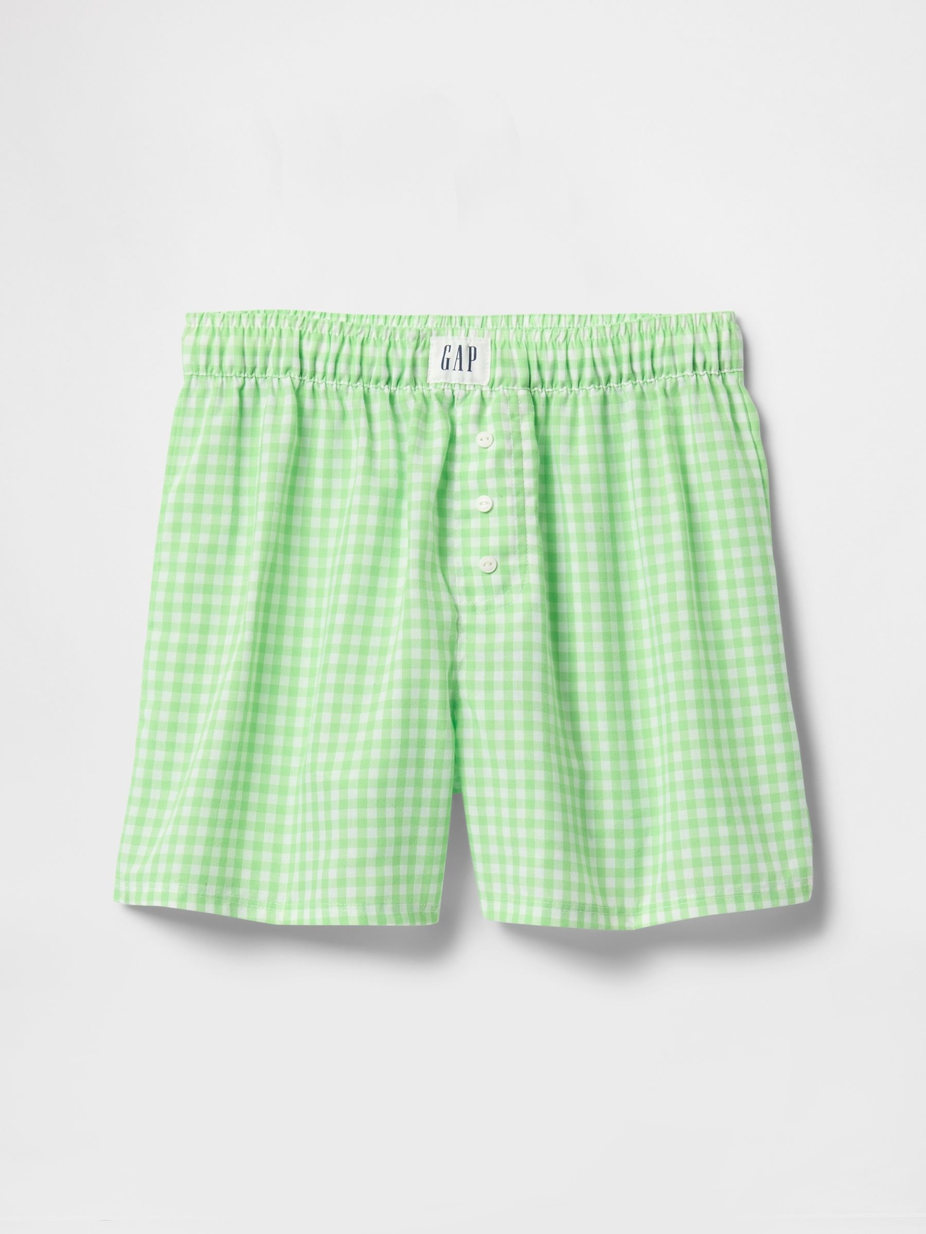 Green Gingham Print Pyjama Boxer Shorts (4-13yrs) - Image 1 of 3