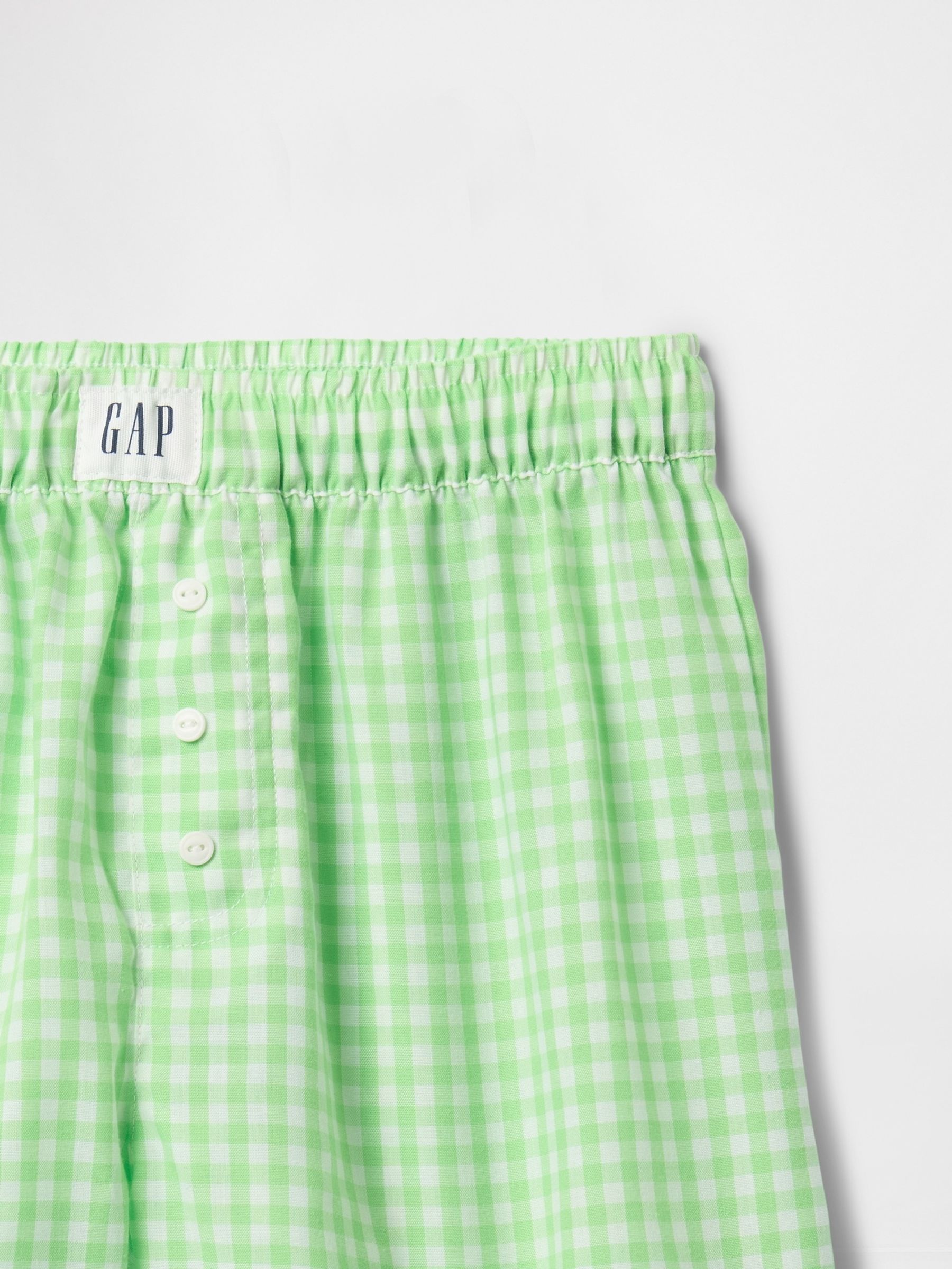 Green Gingham Print Pyjama Boxer Shorts (4-13yrs) - Image 3 of 3