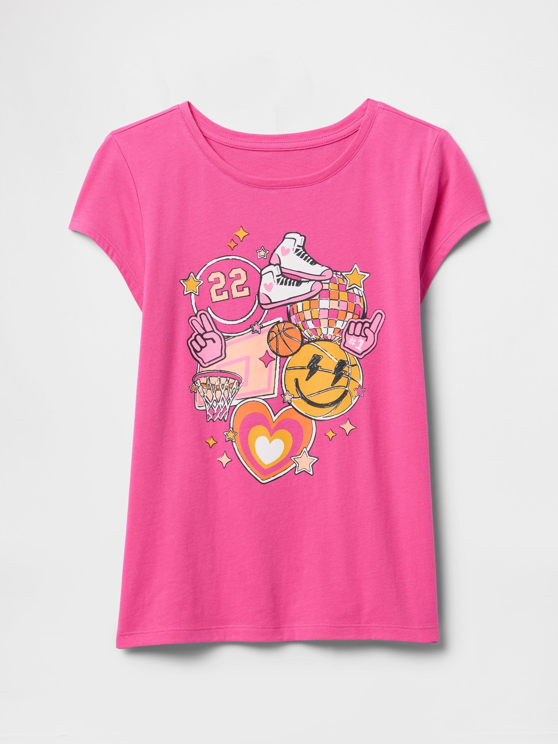 Pink Graphic Short Sleeve Crew Neck T-Shirt (4-13yrs) - Image 1 of 3