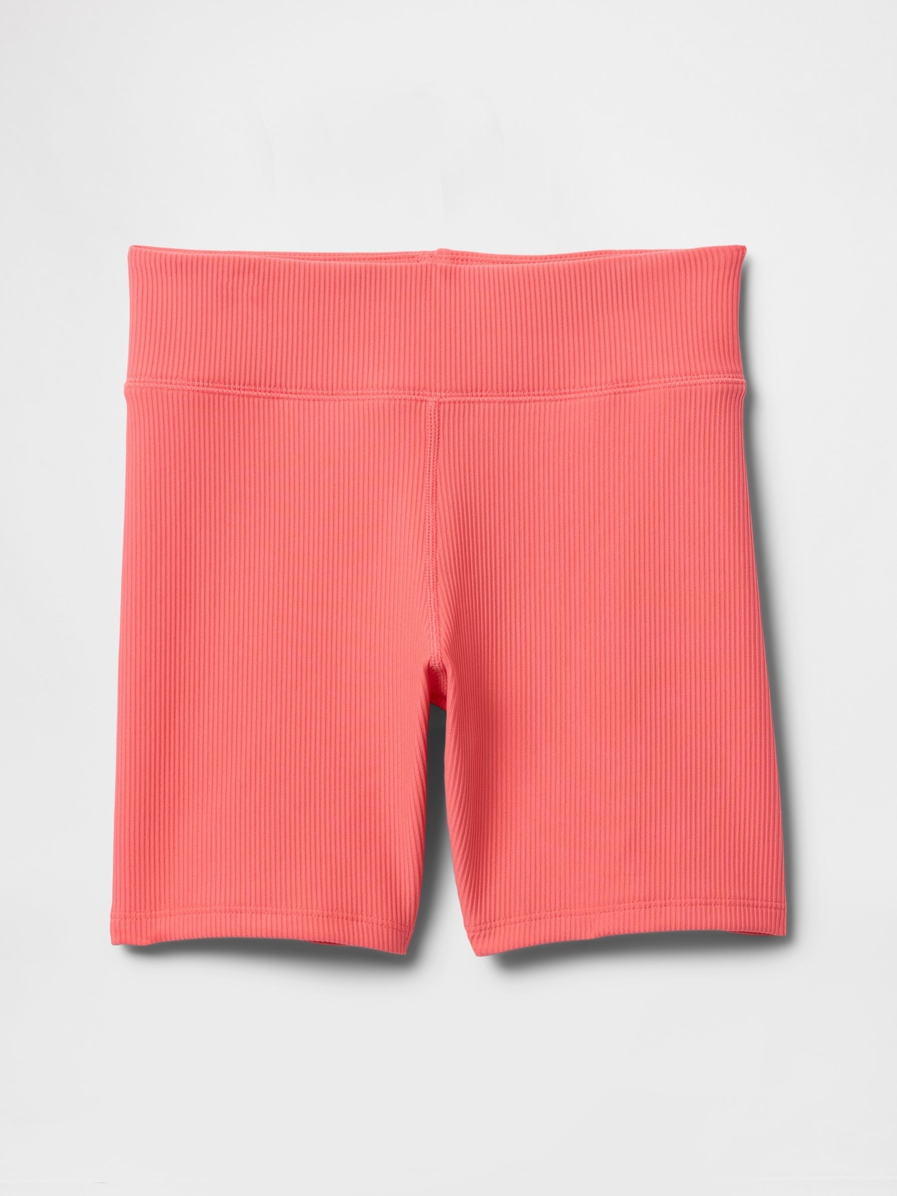 Coral Pink Rib Biker Shorts (4-13yrs) - Image 4 of 5