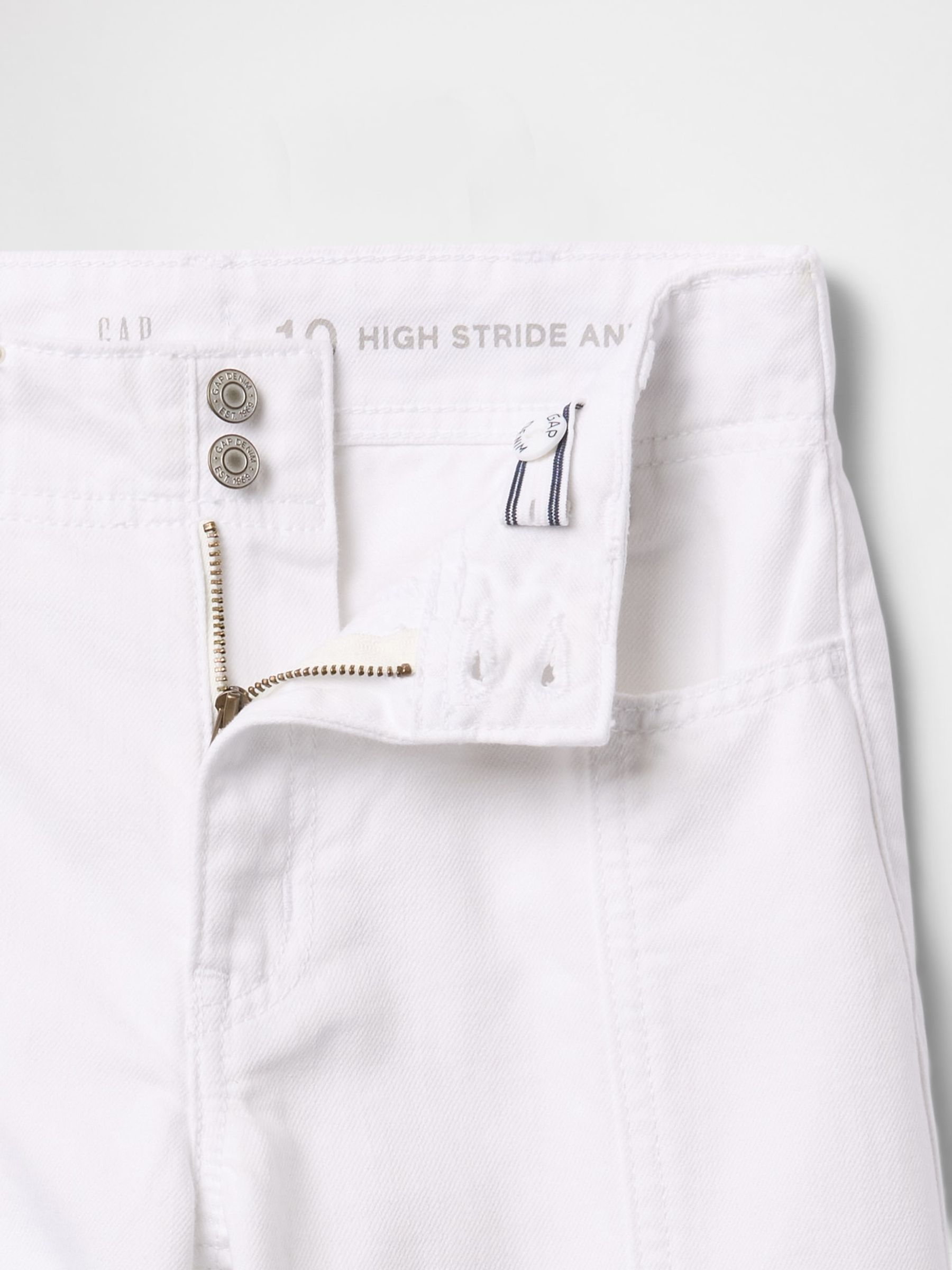 White High Waisted Stride Wide-Leg Ankle Jeans (5-13yrs) - Image 5 of 5