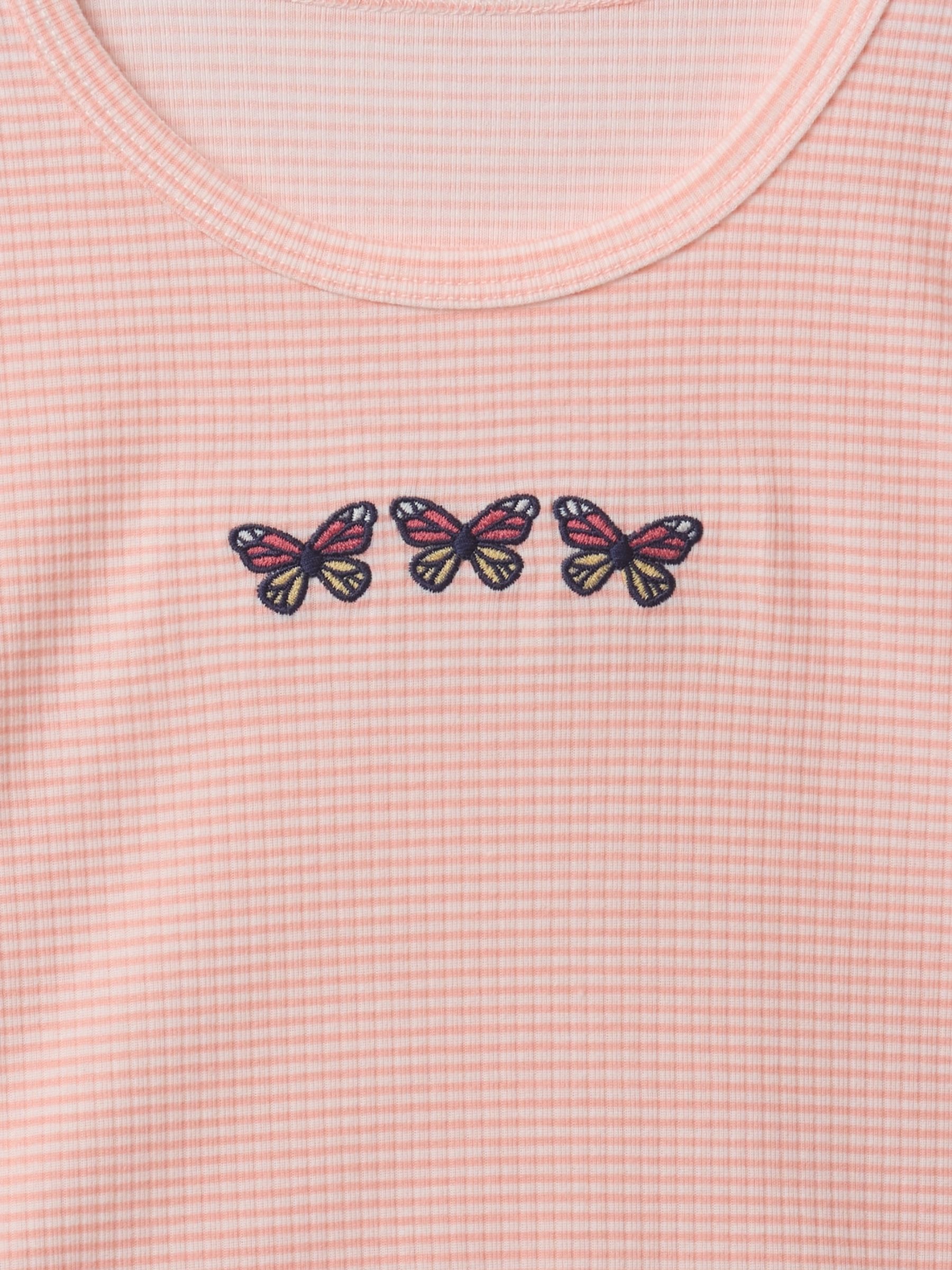 Pink Buterfly Pointelle Short Pyjamas (6-13yrs) - Image 3 of 3