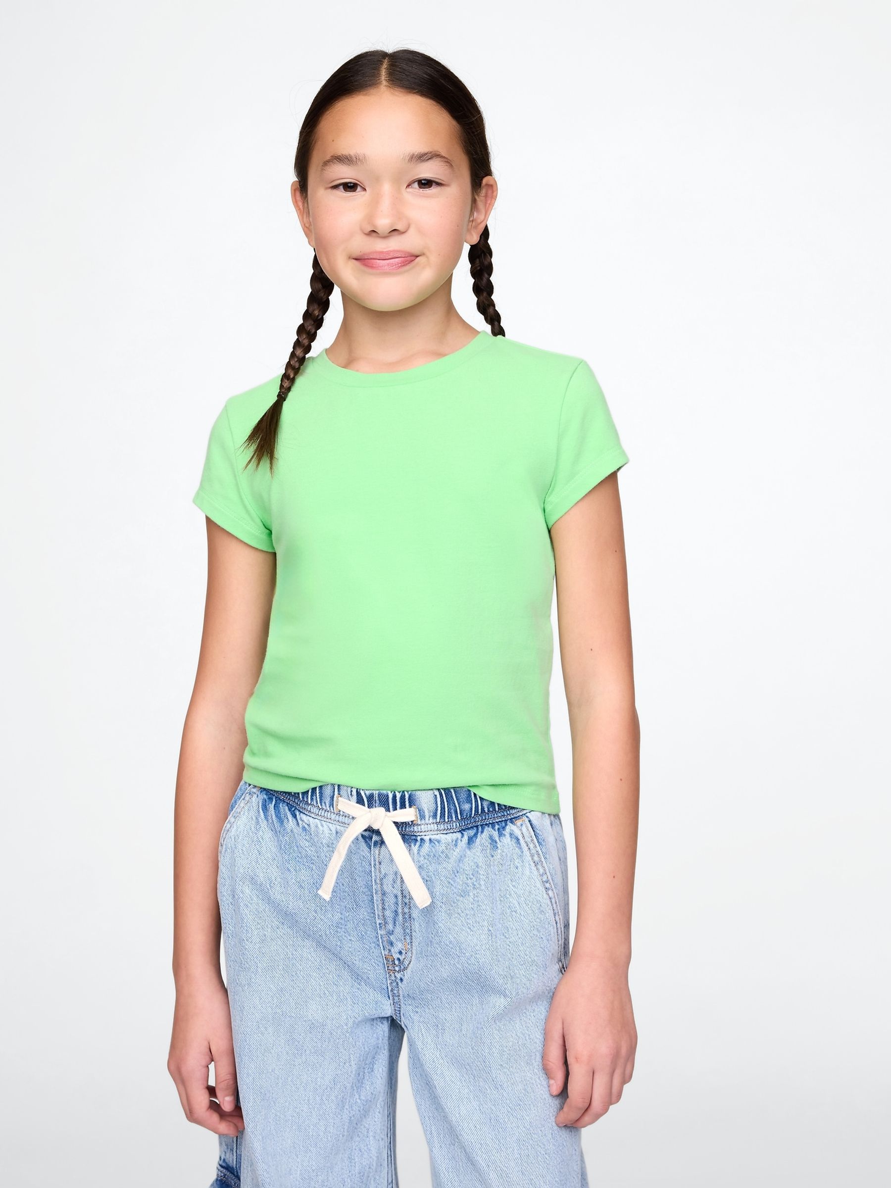 Green Short Sleeve Crew Neck T-Shirt (4-13yrs) - Image 1 of 4
