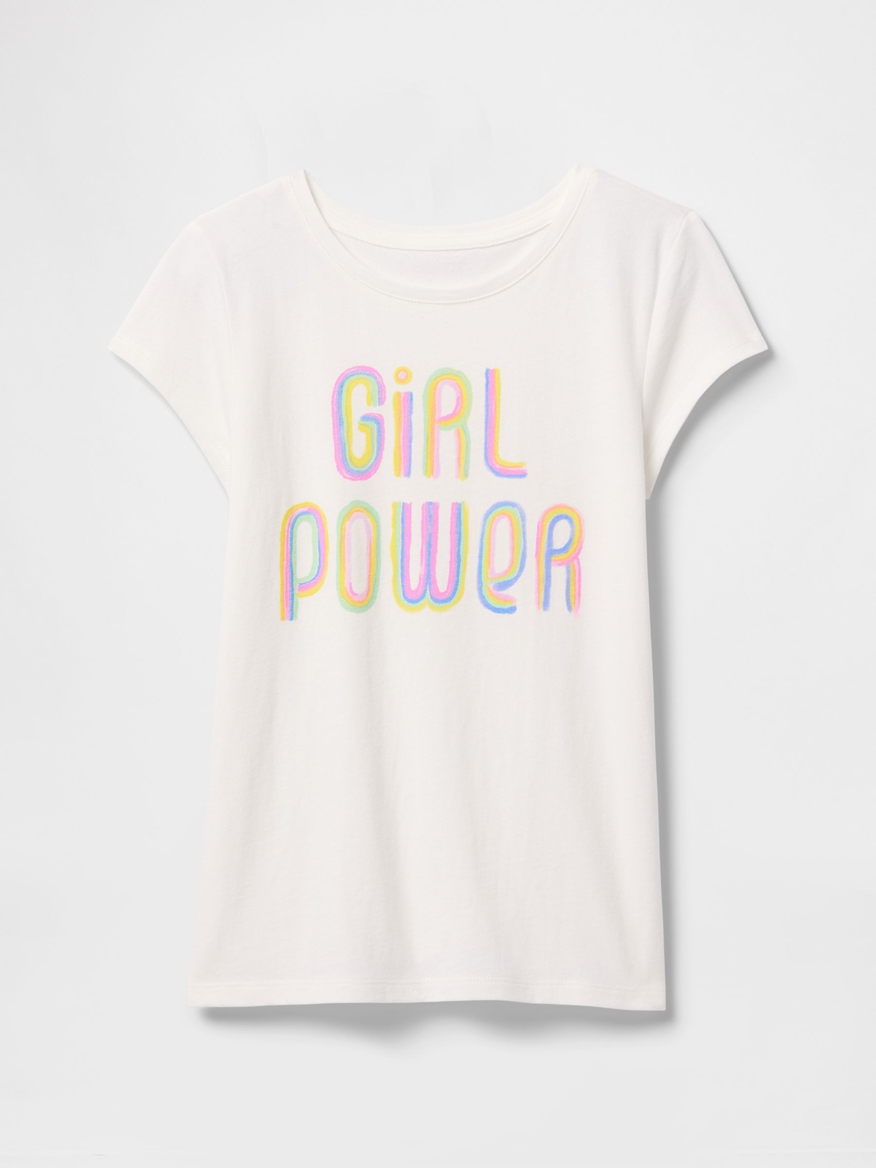 White Girl Power Graphic Short Sleeve Crew Neck T-Shirt (4-13yrs) - Image 1 of 3