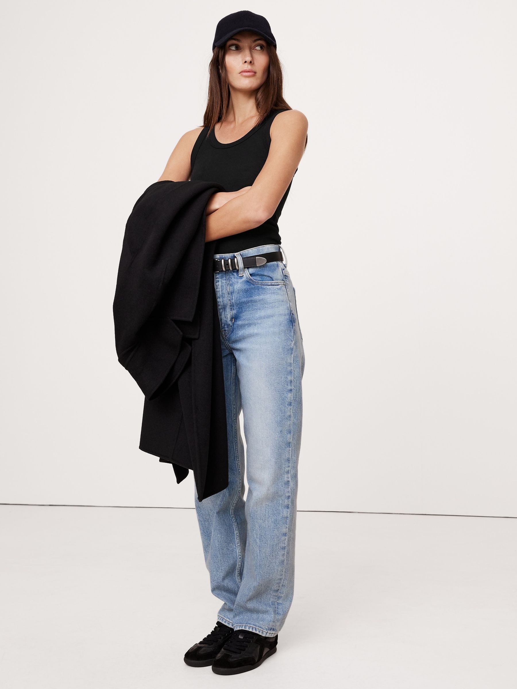 Banana Republic Black Ribbed Tank T-Shirts - Image 3 of 3
