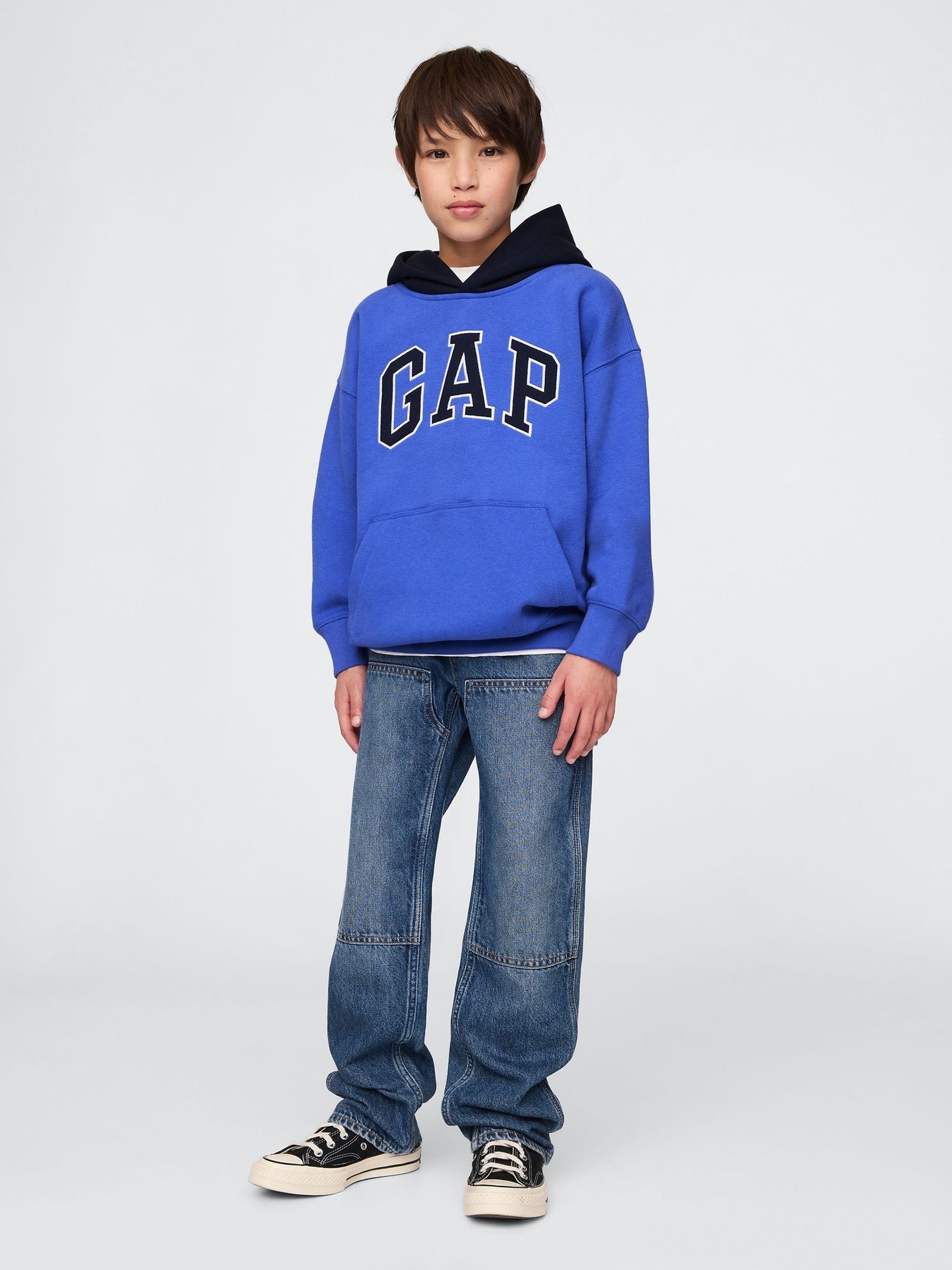 Blue Vintage Soft Logo Hoodie (4-13yrs) - Image 3 of 5