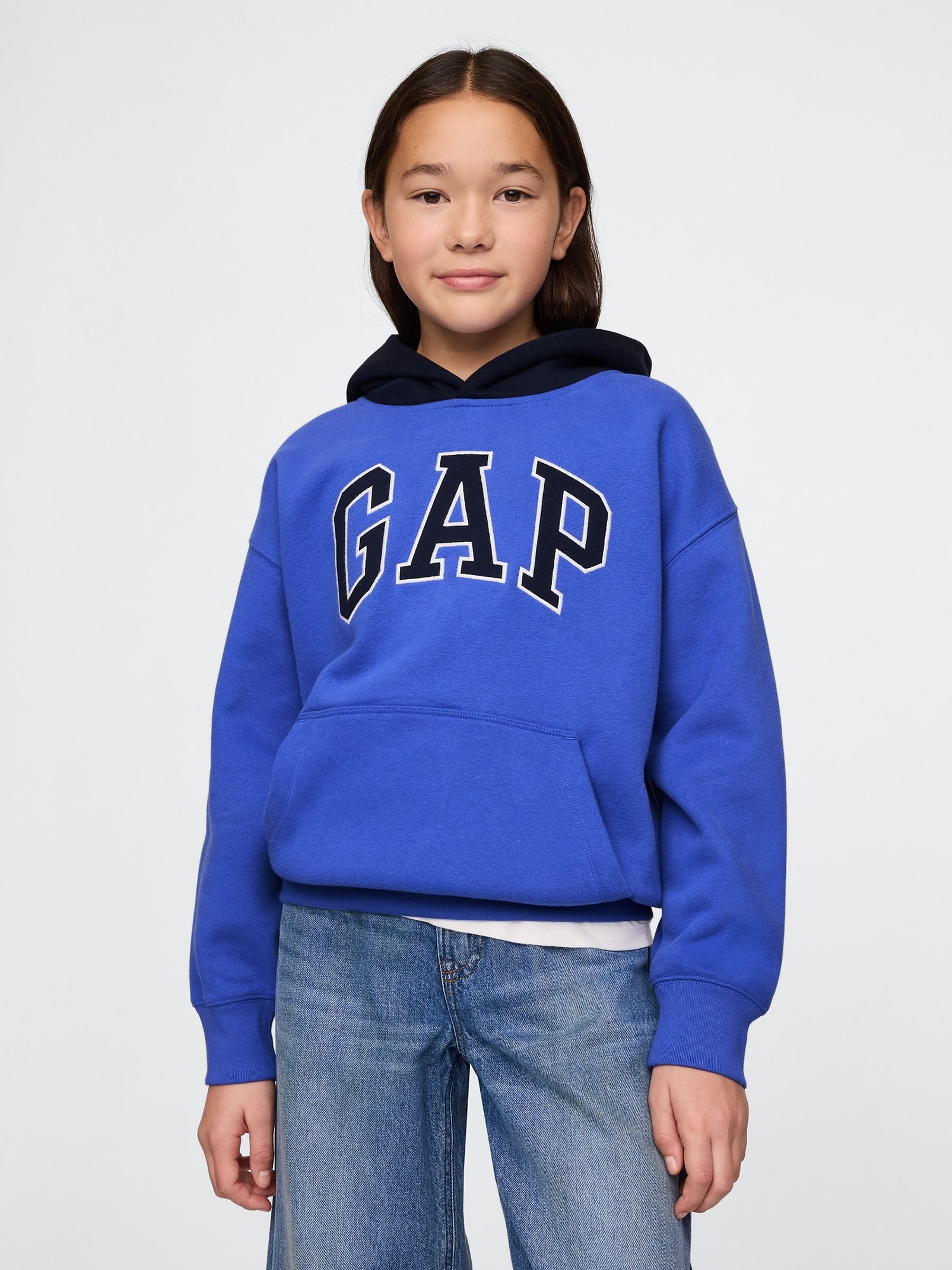 Blue Vintage Soft Logo Hoodie (4-13yrs) - Image 4 of 5
