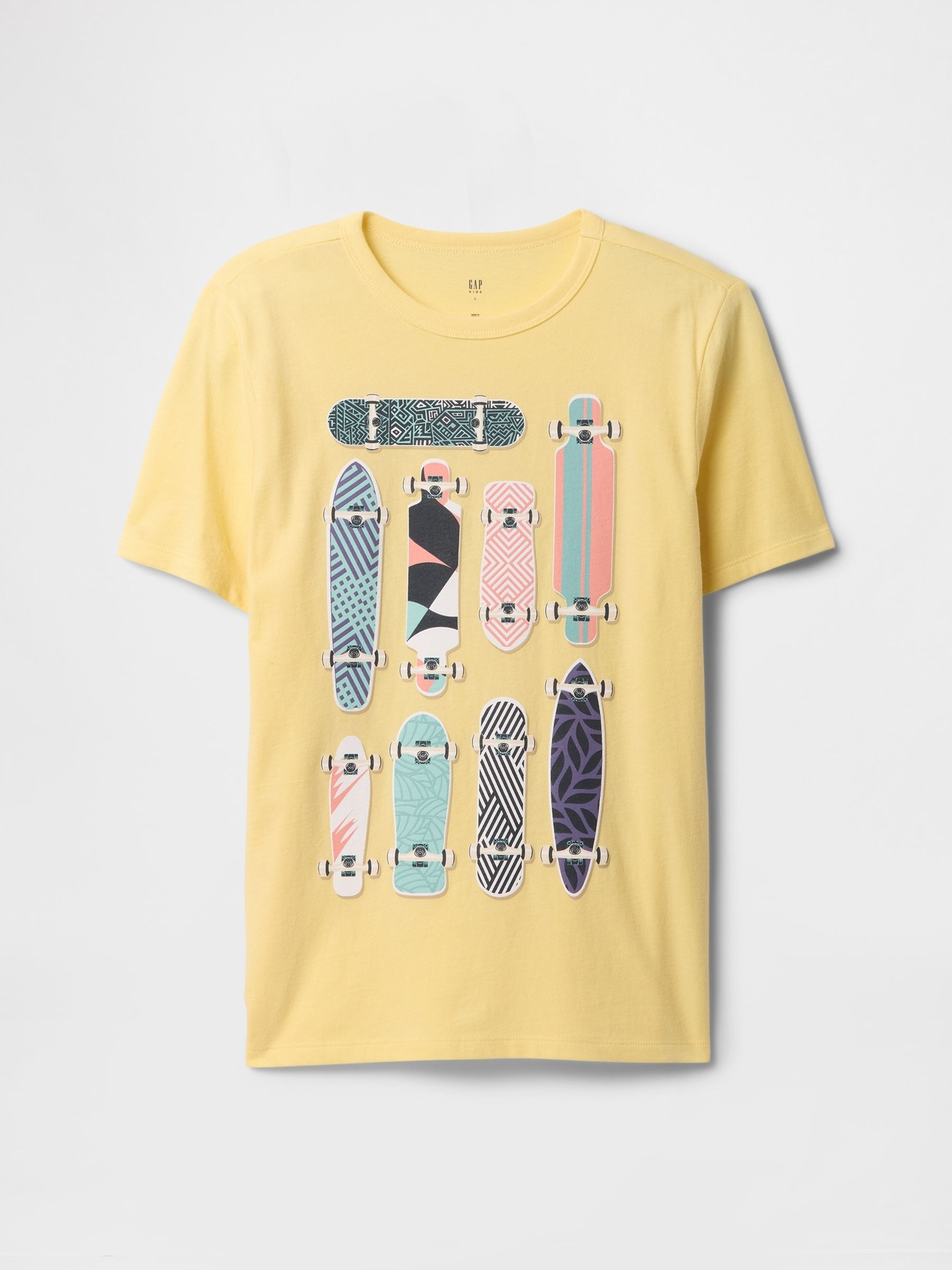 Yellow Logo Short Sleeve Crew Neck Graphic T-Shirt (4-13yrs) - Image 1 of 3