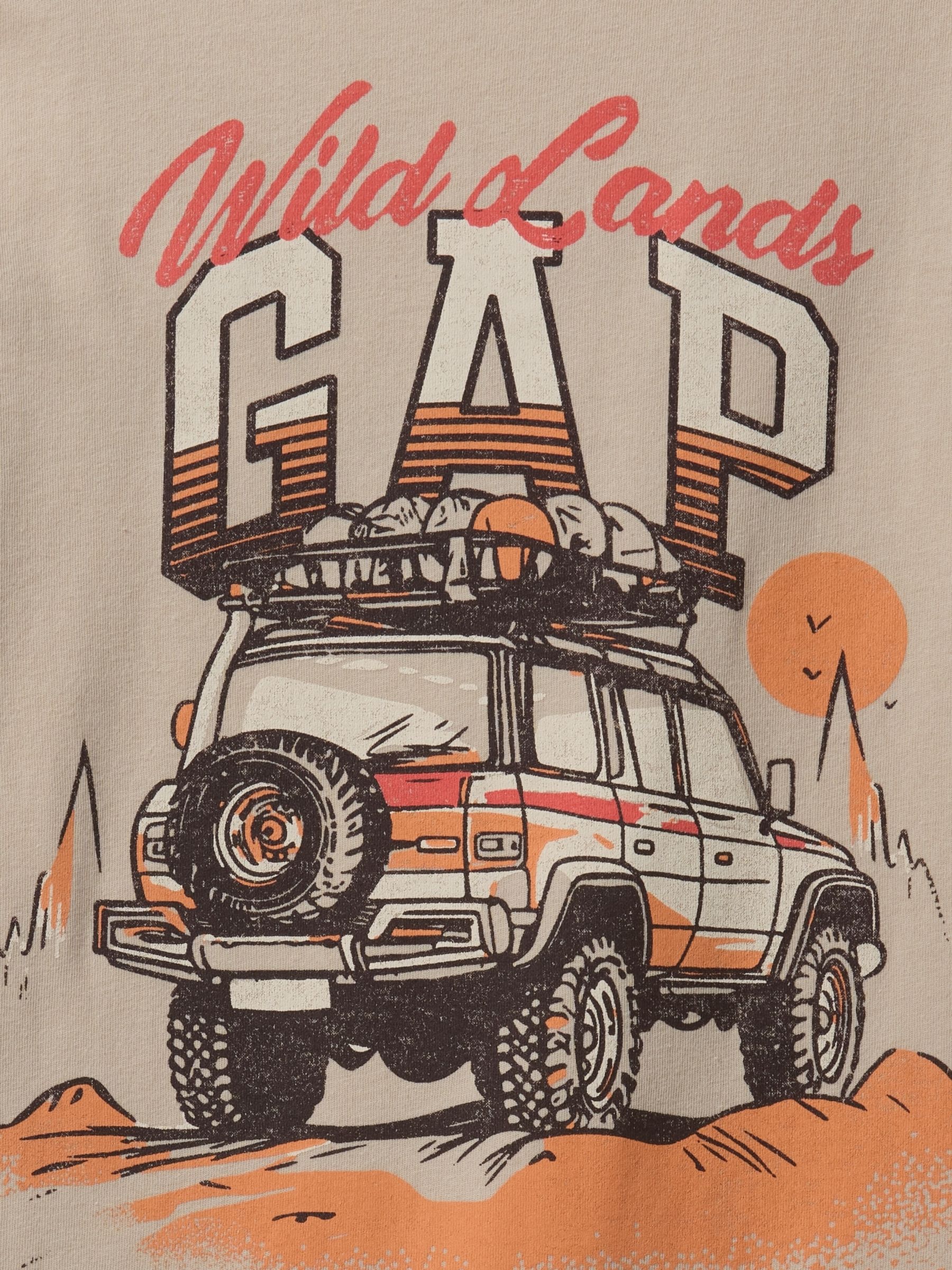 Beige Logo Short Sleeve Crew Neck Graphic T-Shirt (4-13yrs) - Image 3 of 3