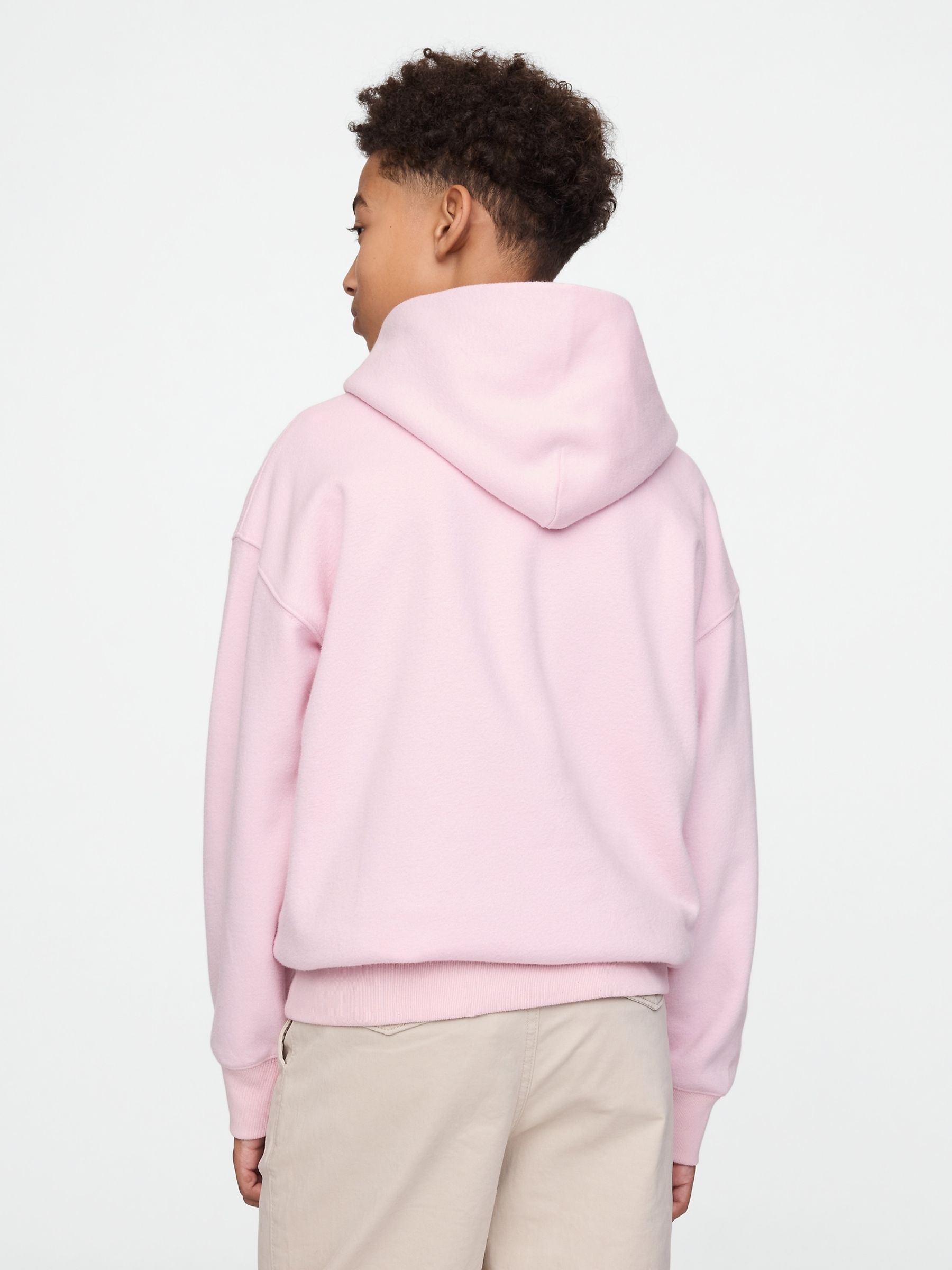 Pink New York Vintage Fleece-Lined Hoodie (4-13yrs) - Image 2 of 4