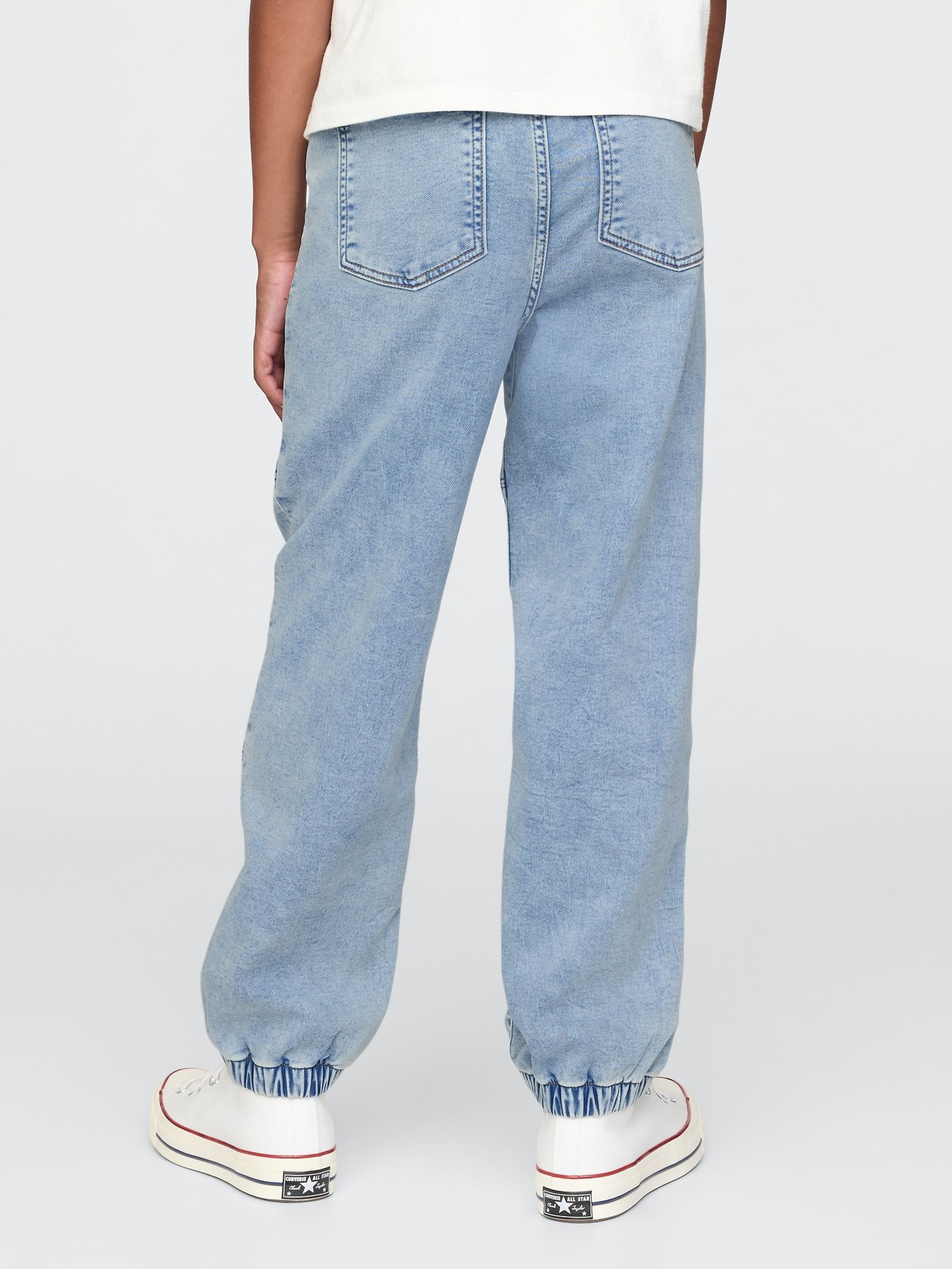 Navy Blue Knit Pull On Jeans (4-13yrs) - Image 2 of 5