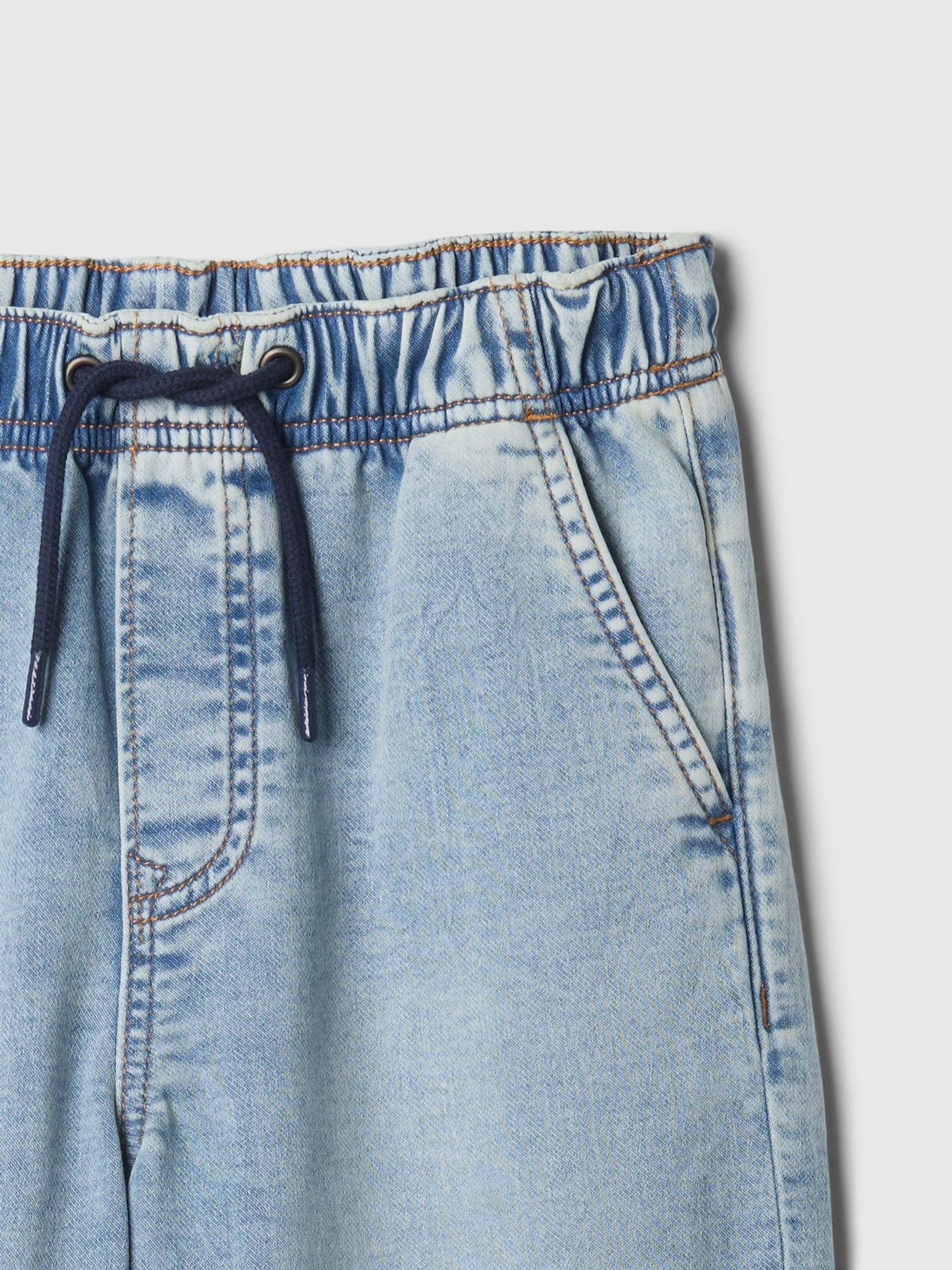 Navy Blue Knit Pull On Jeans (4-13yrs) - Image 5 of 5
