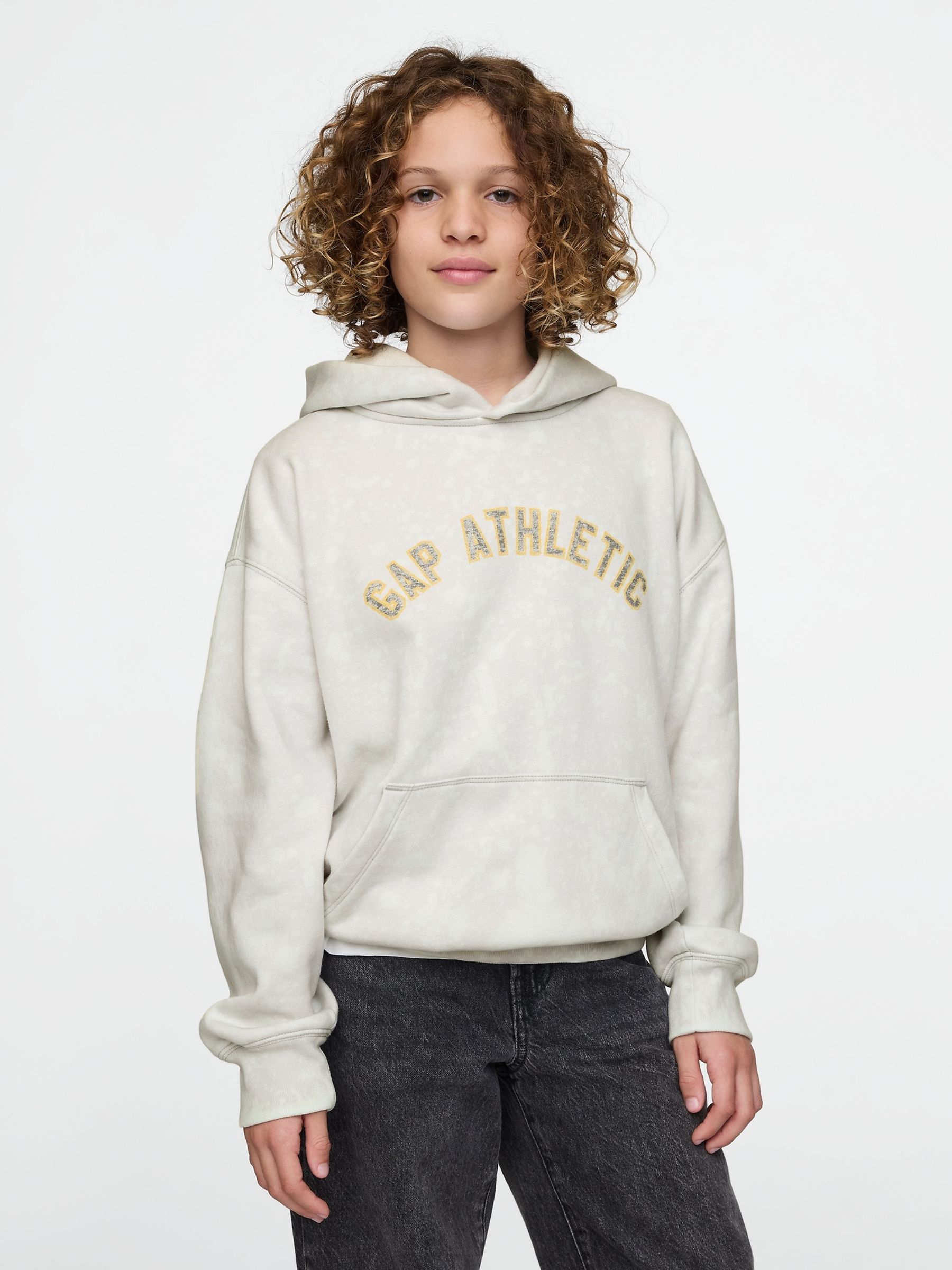 Grey Vintage Soft Logo Hoodie (4-13yrs) - Image 1 of 5