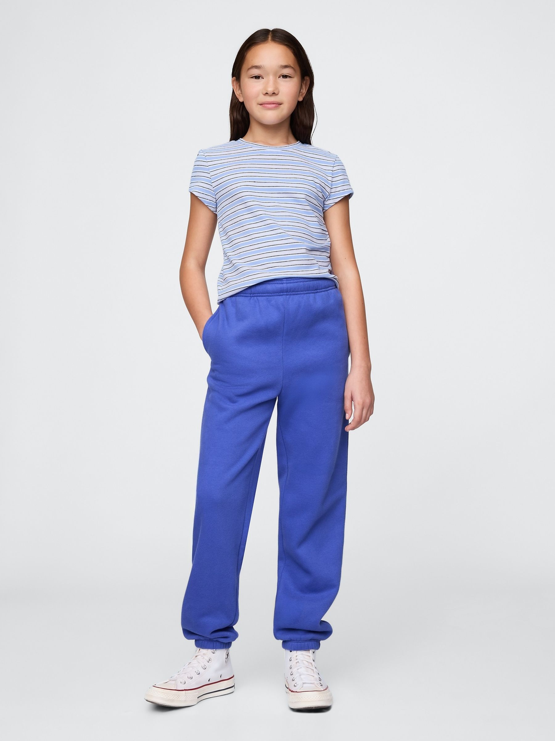 Blue Vintage Soft Fleece-Lined Joggers (4-13yrs) - Image 3 of 5