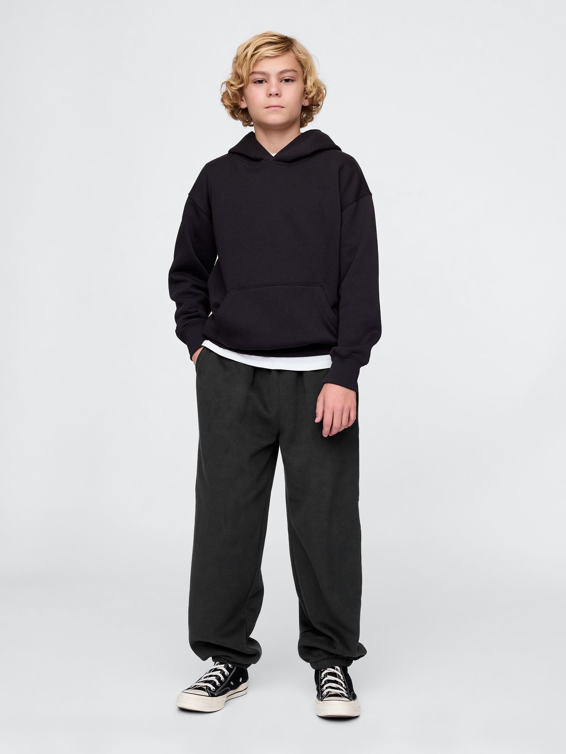 Black Vintage Soft Fleece-Lined Joggers (4-13yrs) - Image 2 of 4
