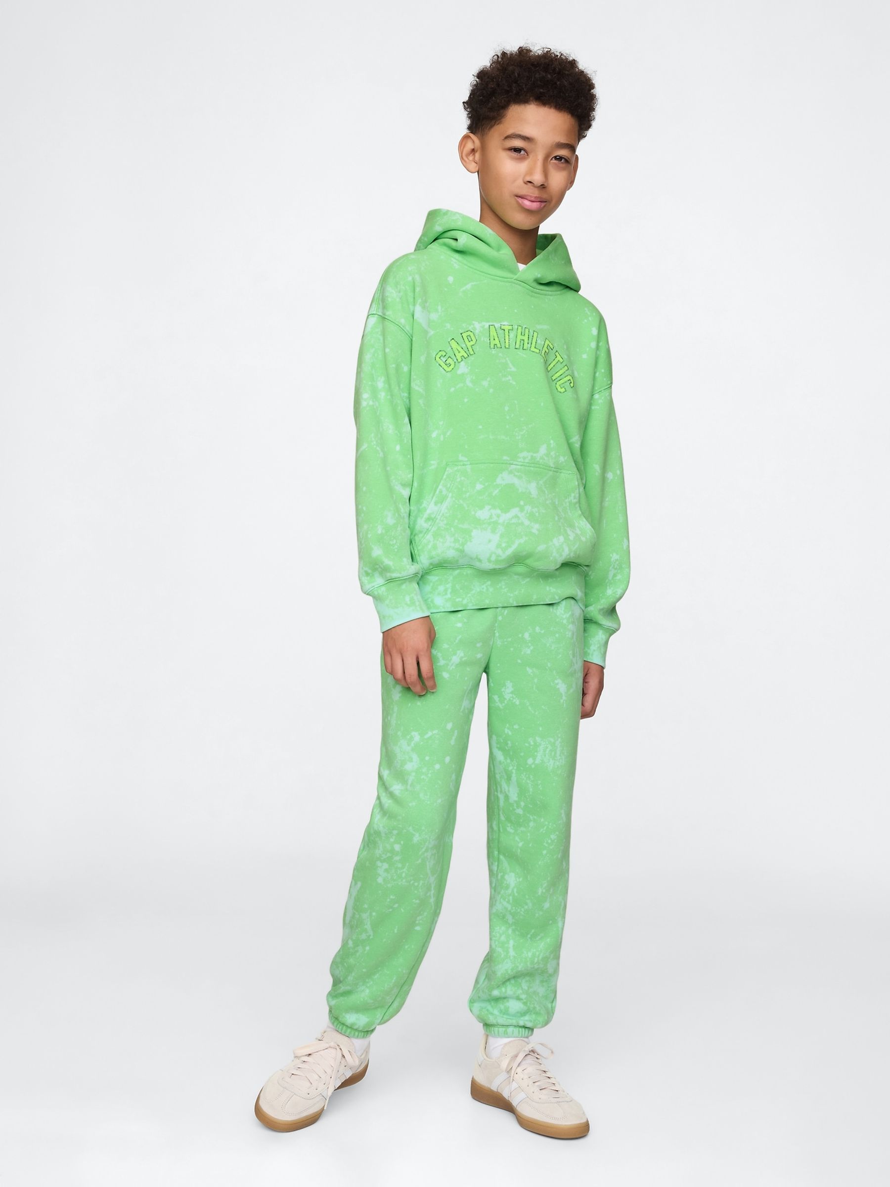Green Vintage Soft Fleece-Lined Joggers (4-13yrs) - Image 2 of 5