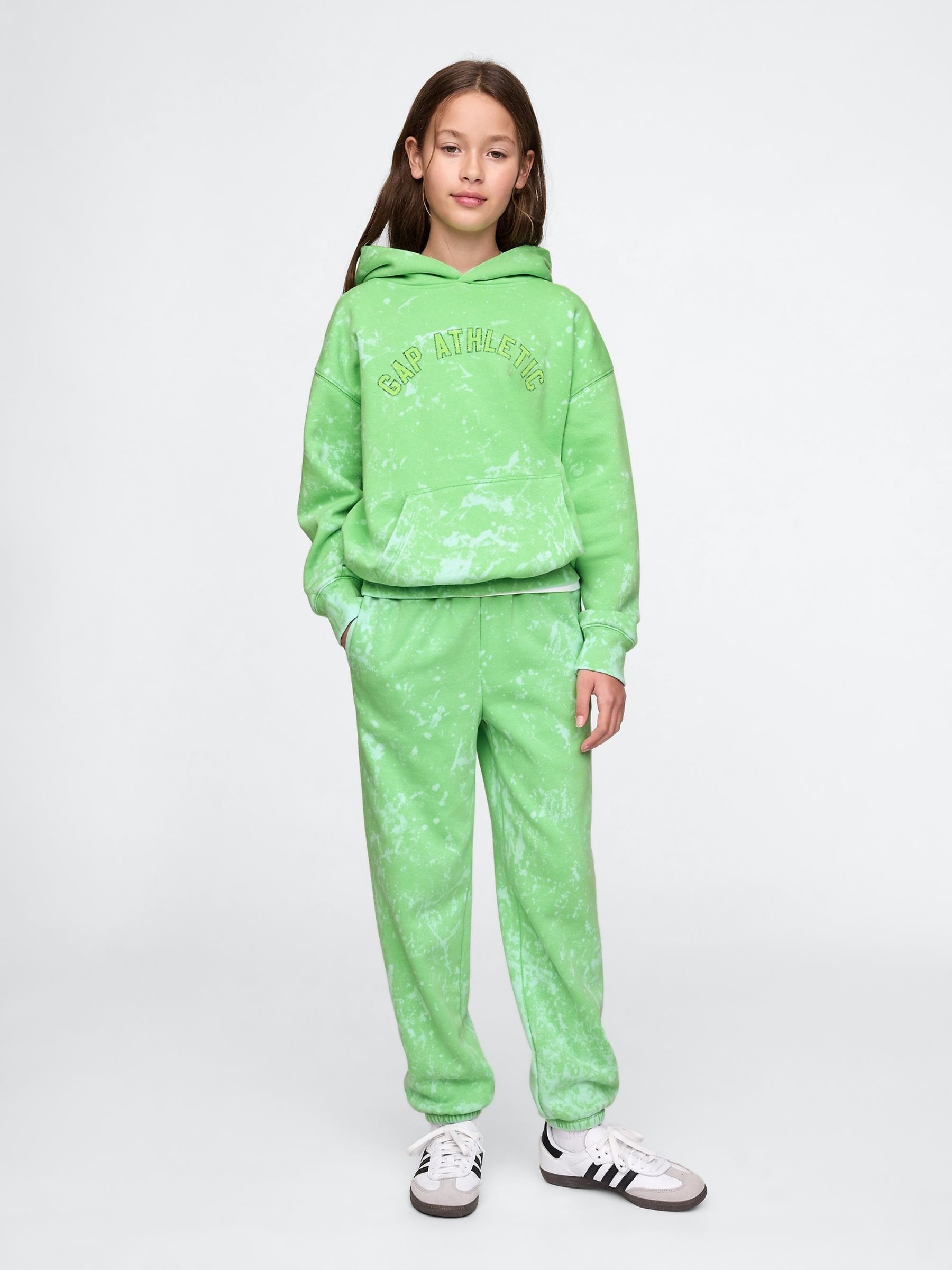 Green Vintage Soft Fleece-Lined Joggers (4-13yrs) - Image 3 of 5