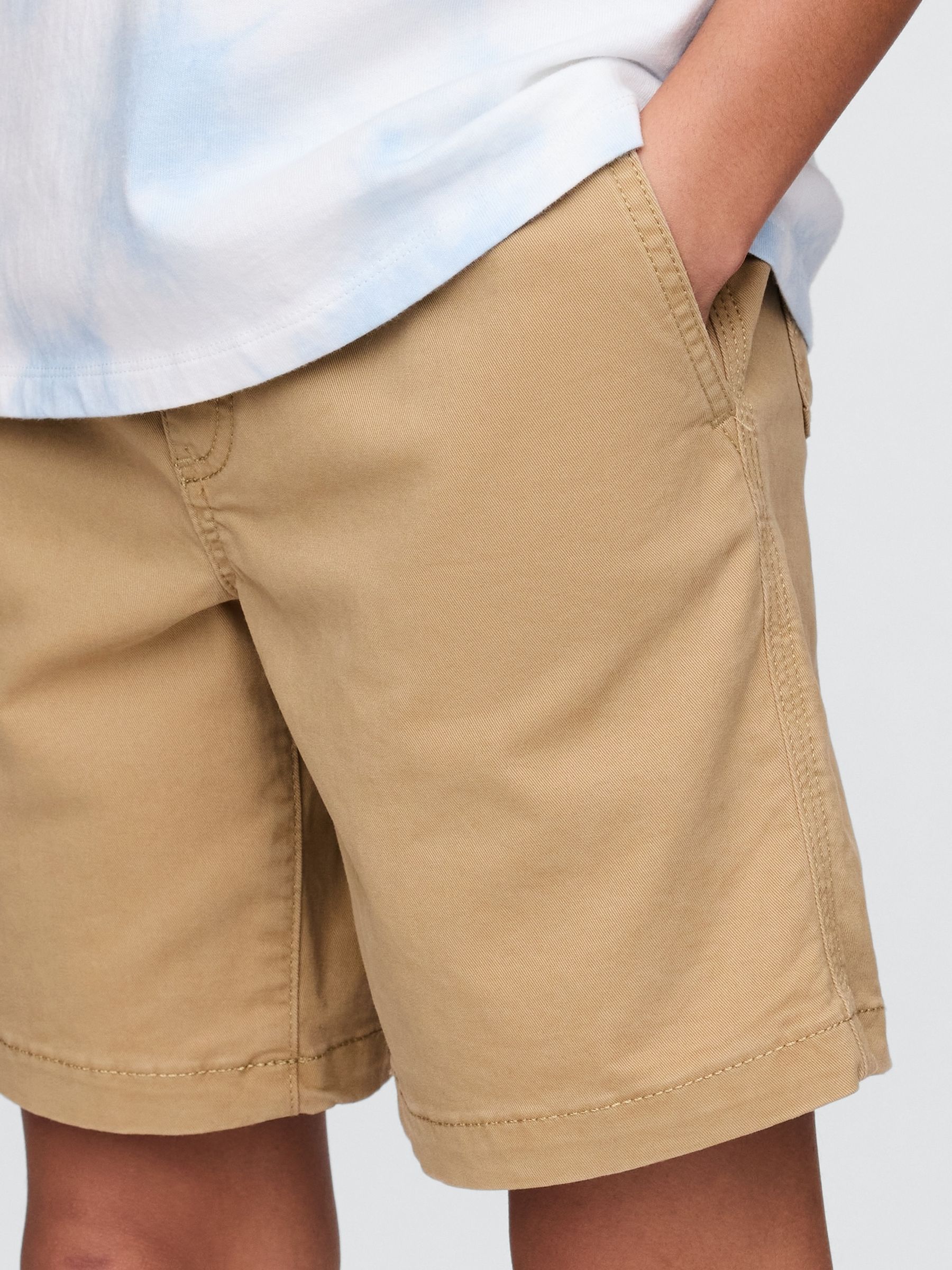 Beige Relaxed Easy Shorts (4-13yrs) - Image 4 of 5
