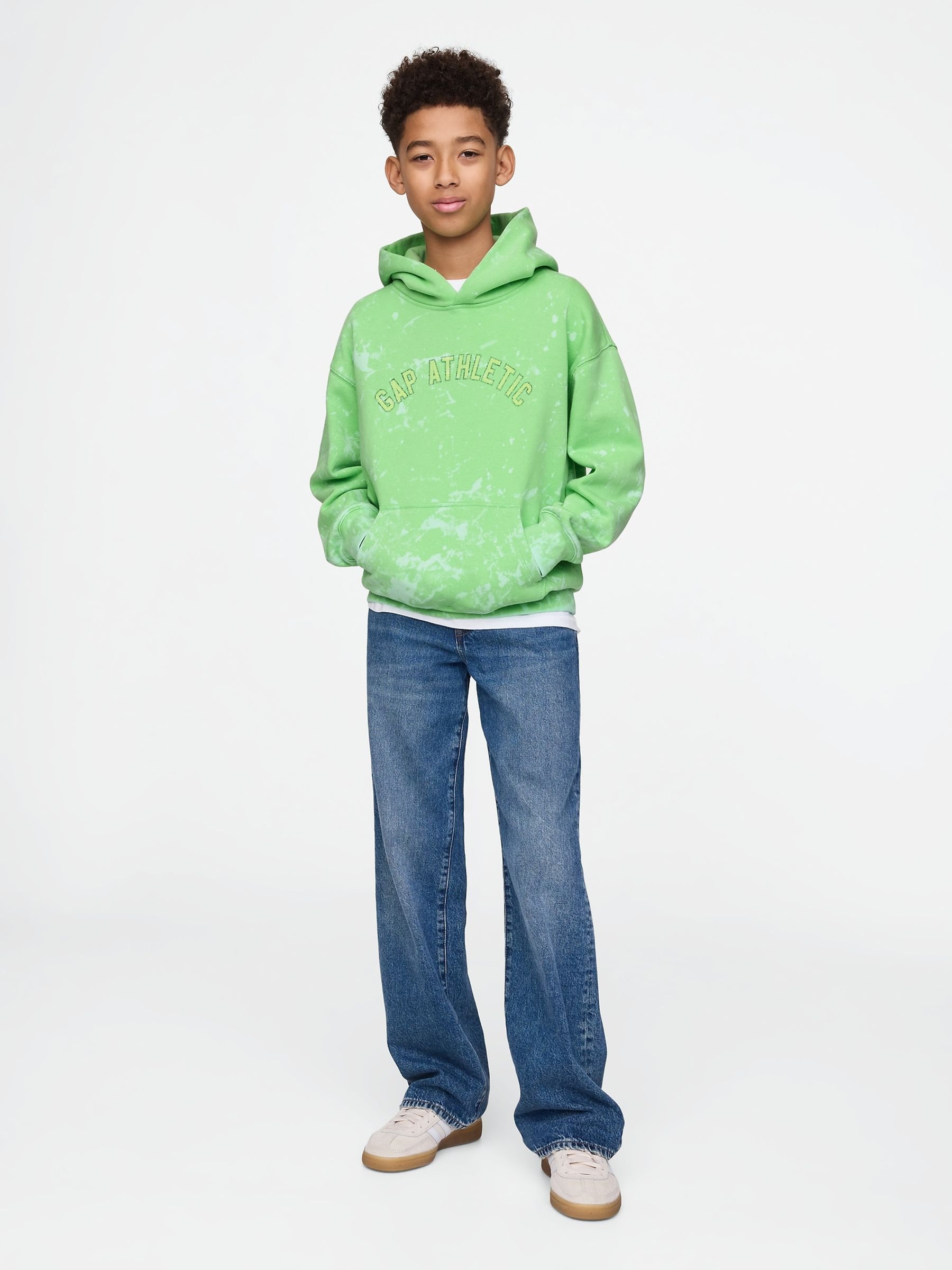 Green Vintage Soft Logo Hoodie (4-13yrs) - Image 3 of 6