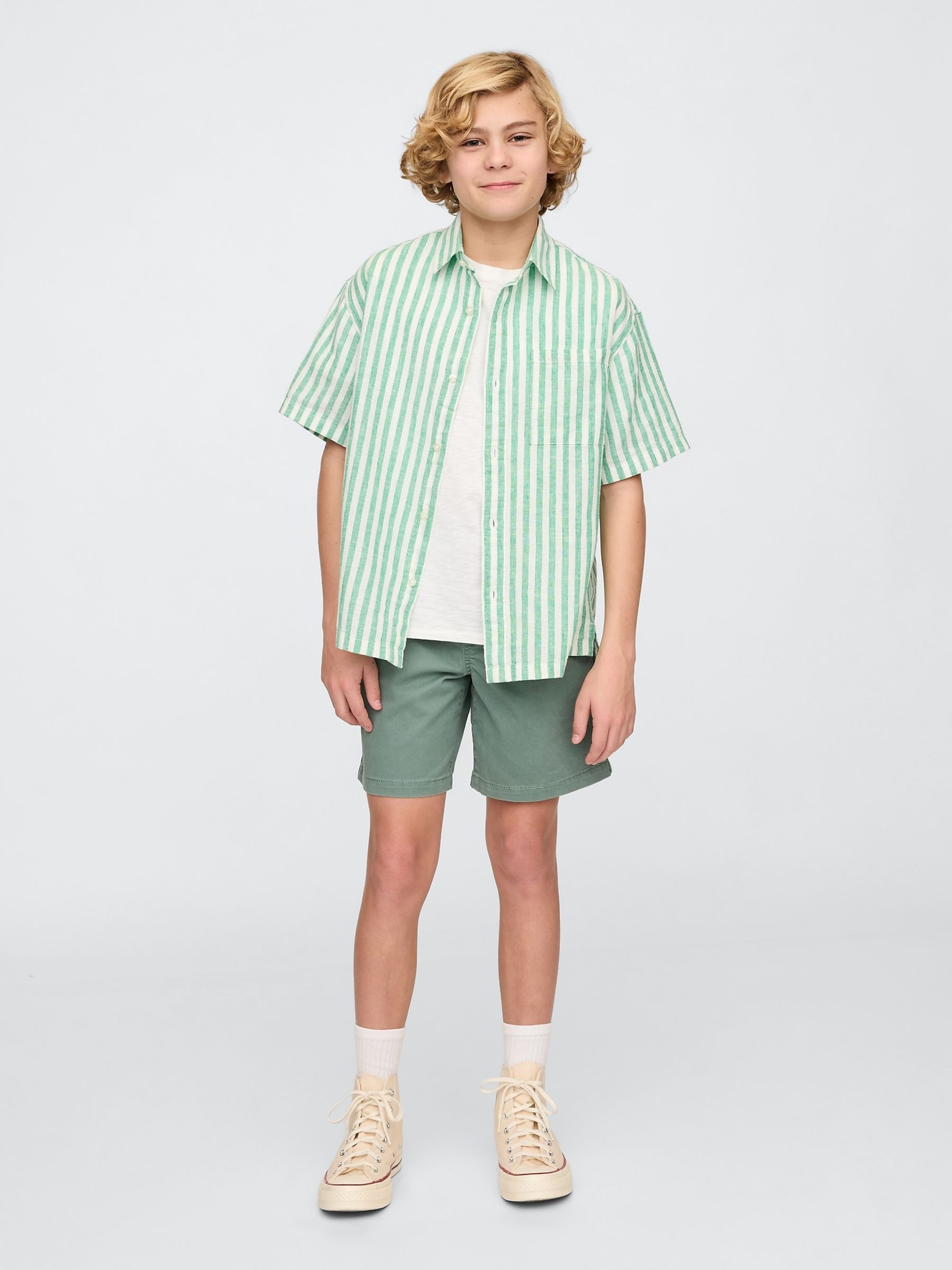 Green Relaxed Easy Shorts (4-13yrs) - Image 3 of 5