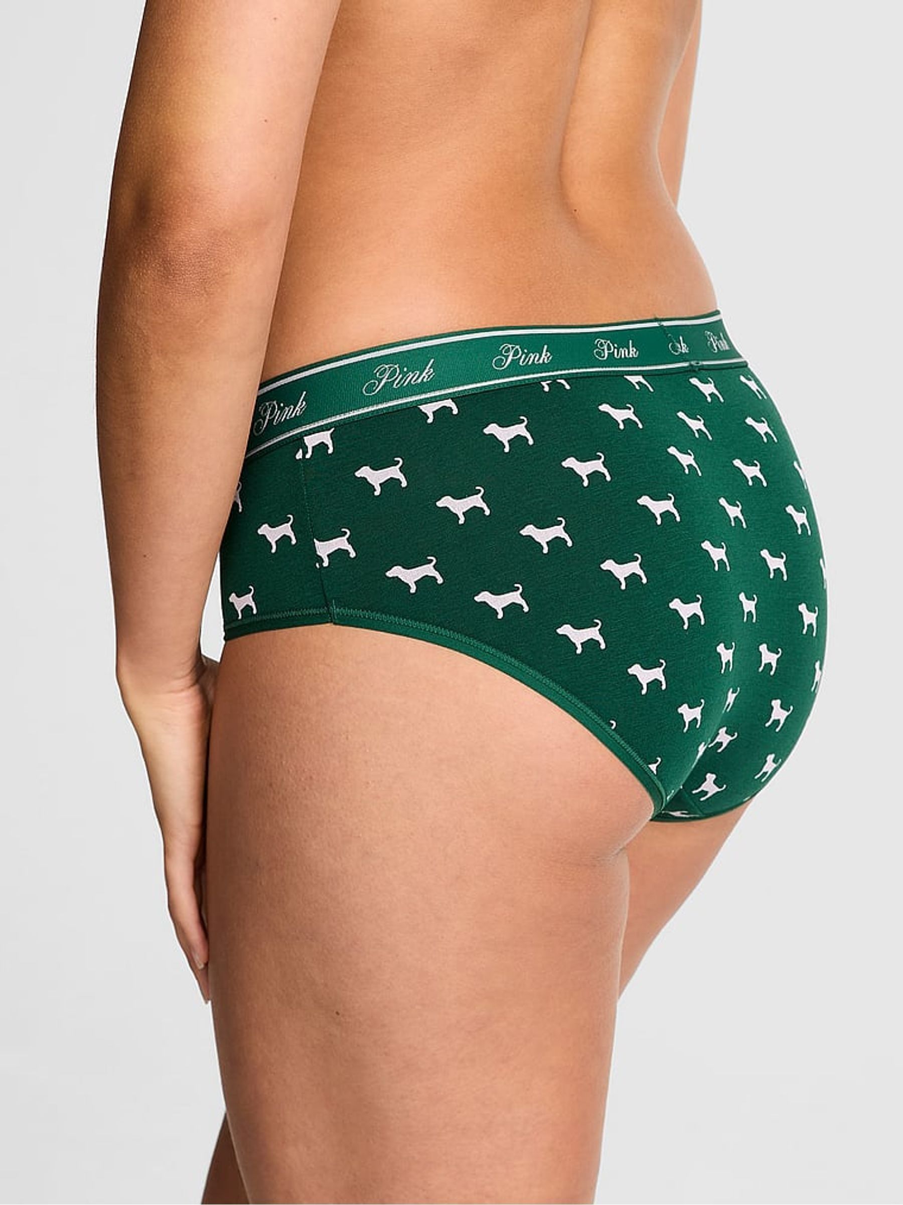 Jaguar Green Hipster Cotton Logo Boyshort Knickers - Image 2 of 4