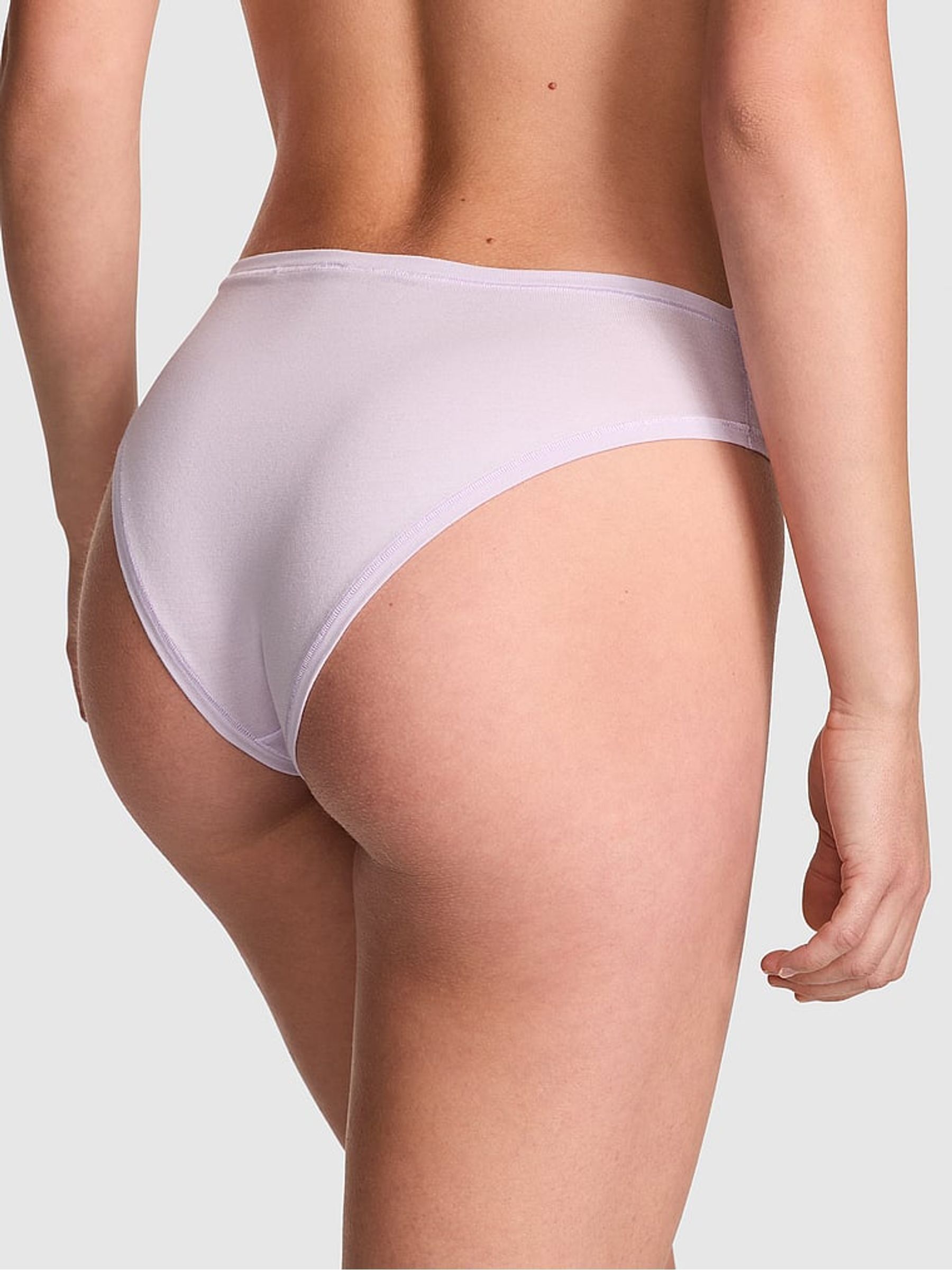 Purple Whisper Cheeky Cotton Thong Knickers - Image 2 of 3