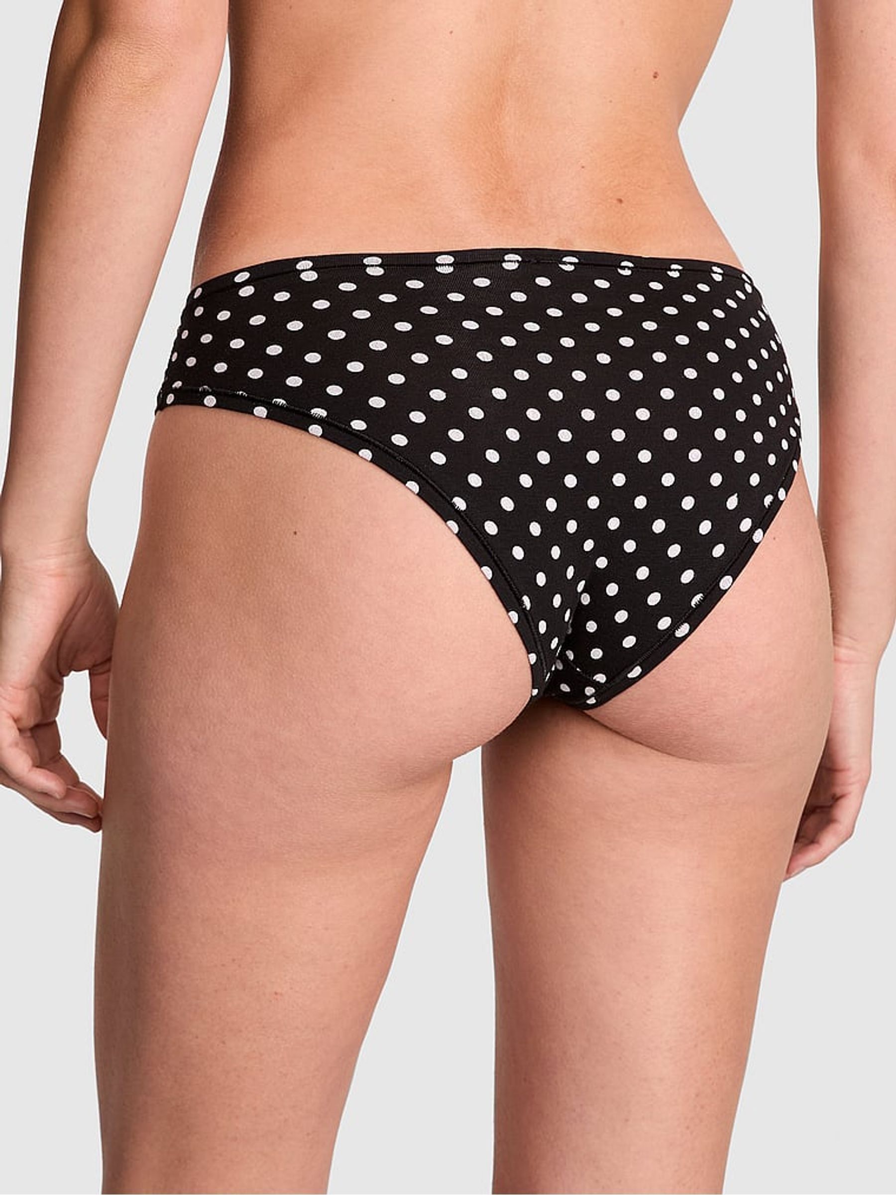 Black Dot Print Cheeky Cotton Knickers - Image 2 of 3