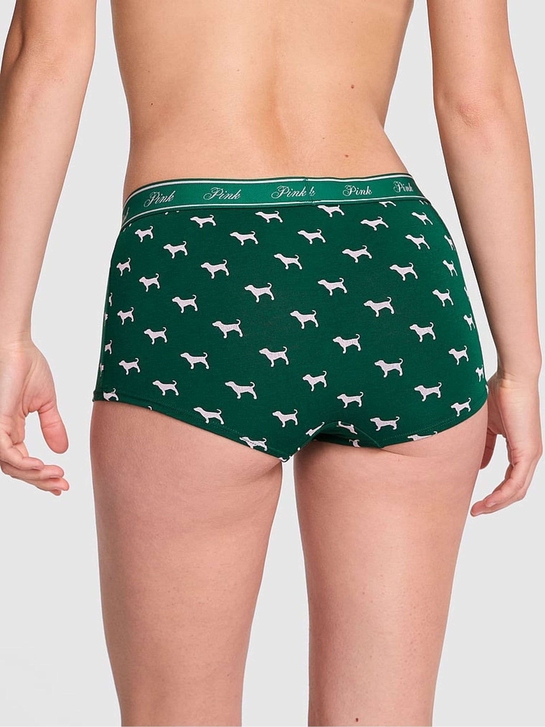Jaguar Green Short Cotton Logo Boyshort Knickers - Image 2 of 2