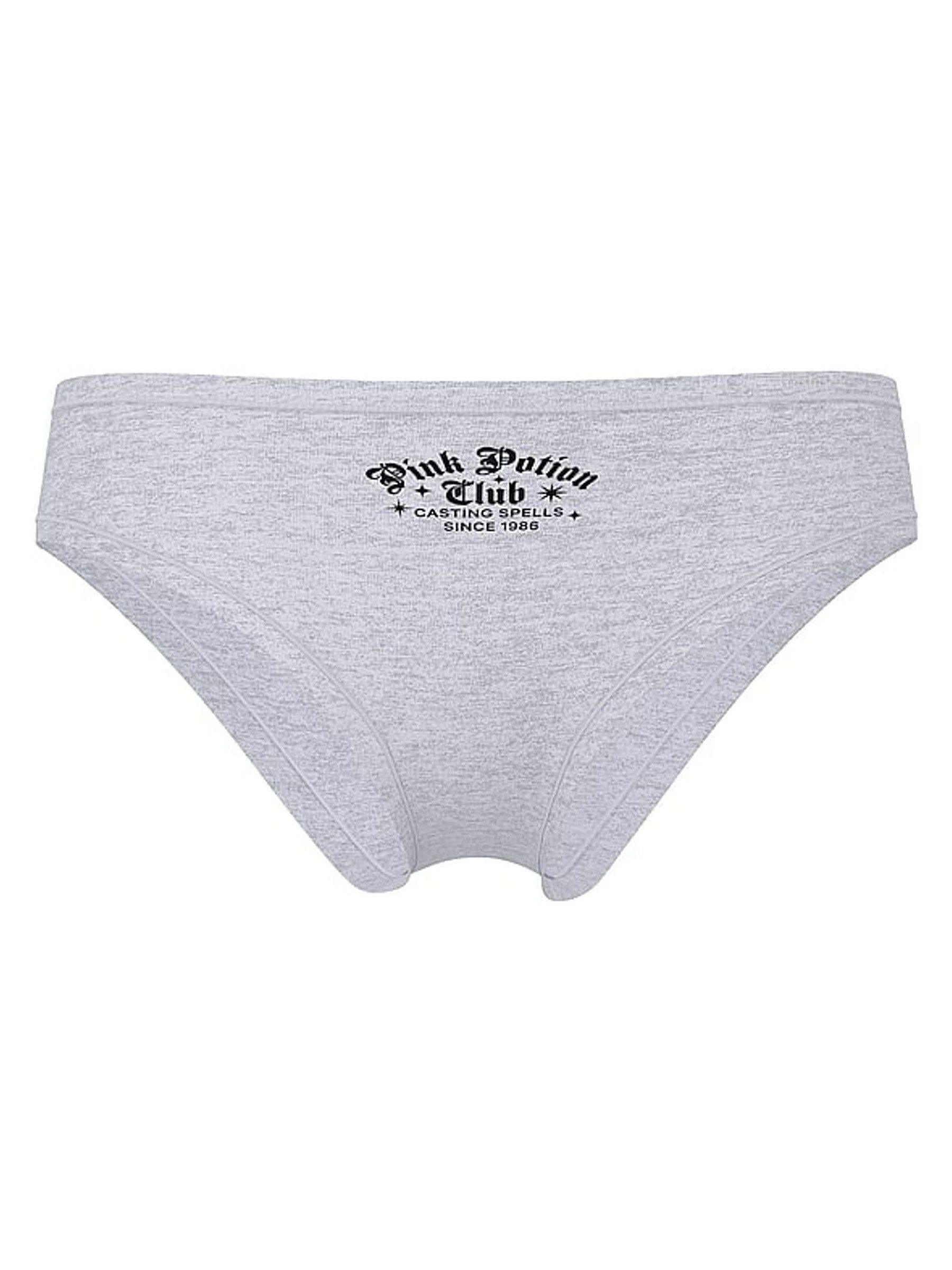 Medium Heather Grey Cheeky Cotton Knickers - Image 3 of 3