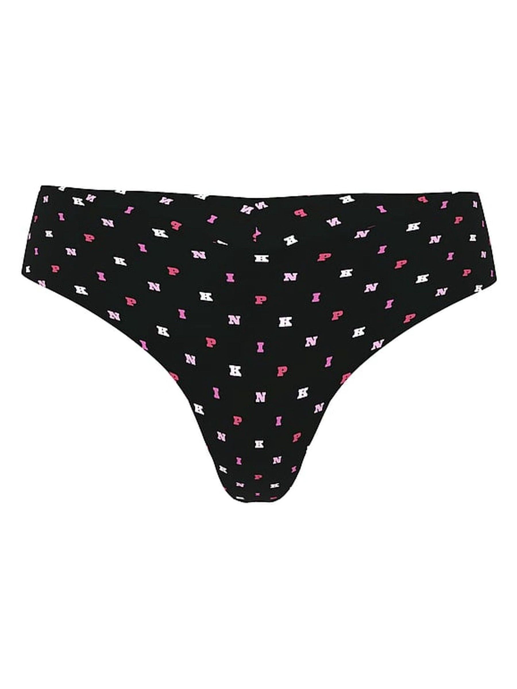 Black Pink Print Thong No Show Cheeky Knickers - Image 3 of 3